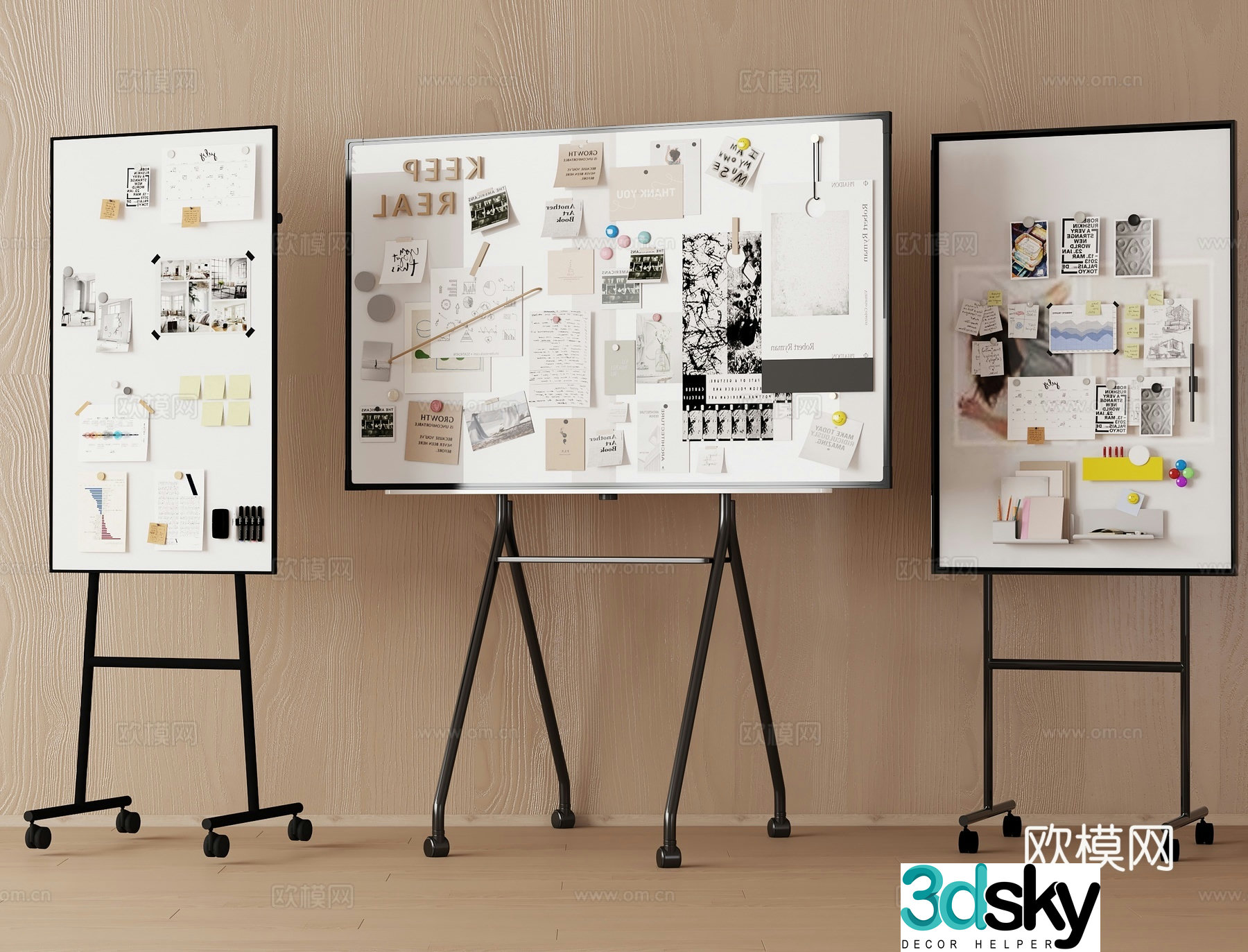 whiteboard hanging writing board magnetic whiteboard writing board 3d model