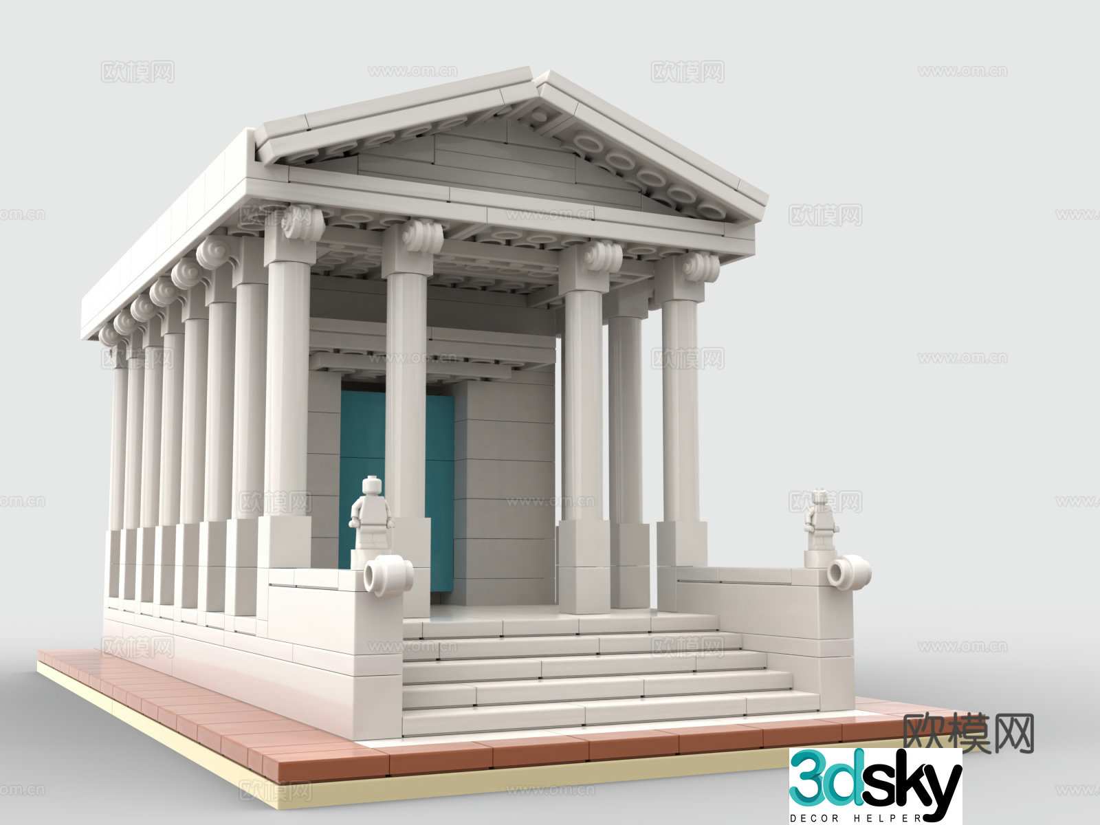 LEGO LEGO toys building blocks Greek temple 3d model