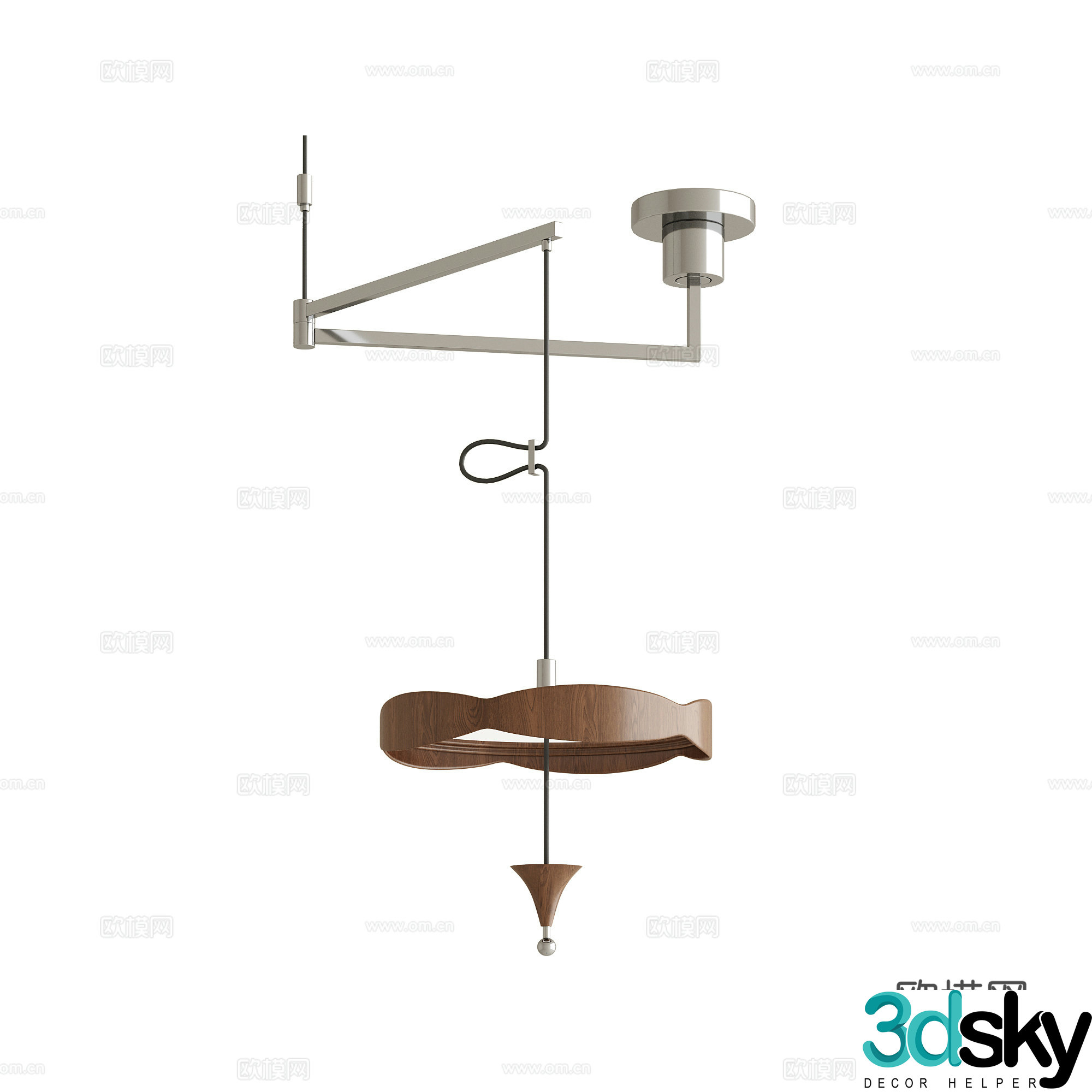 Modern creative chandelier 3d model