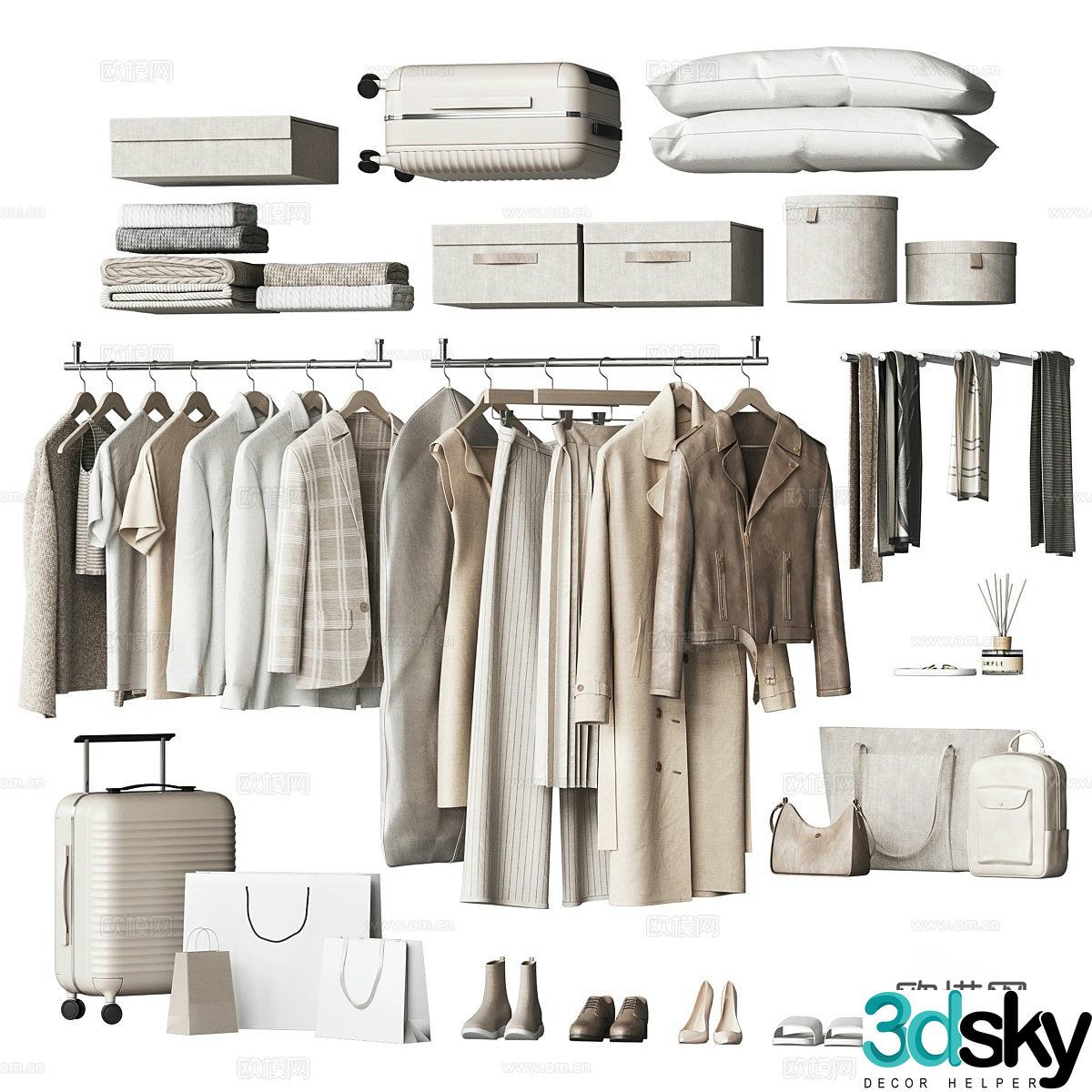 modern clothing clothes 3d model