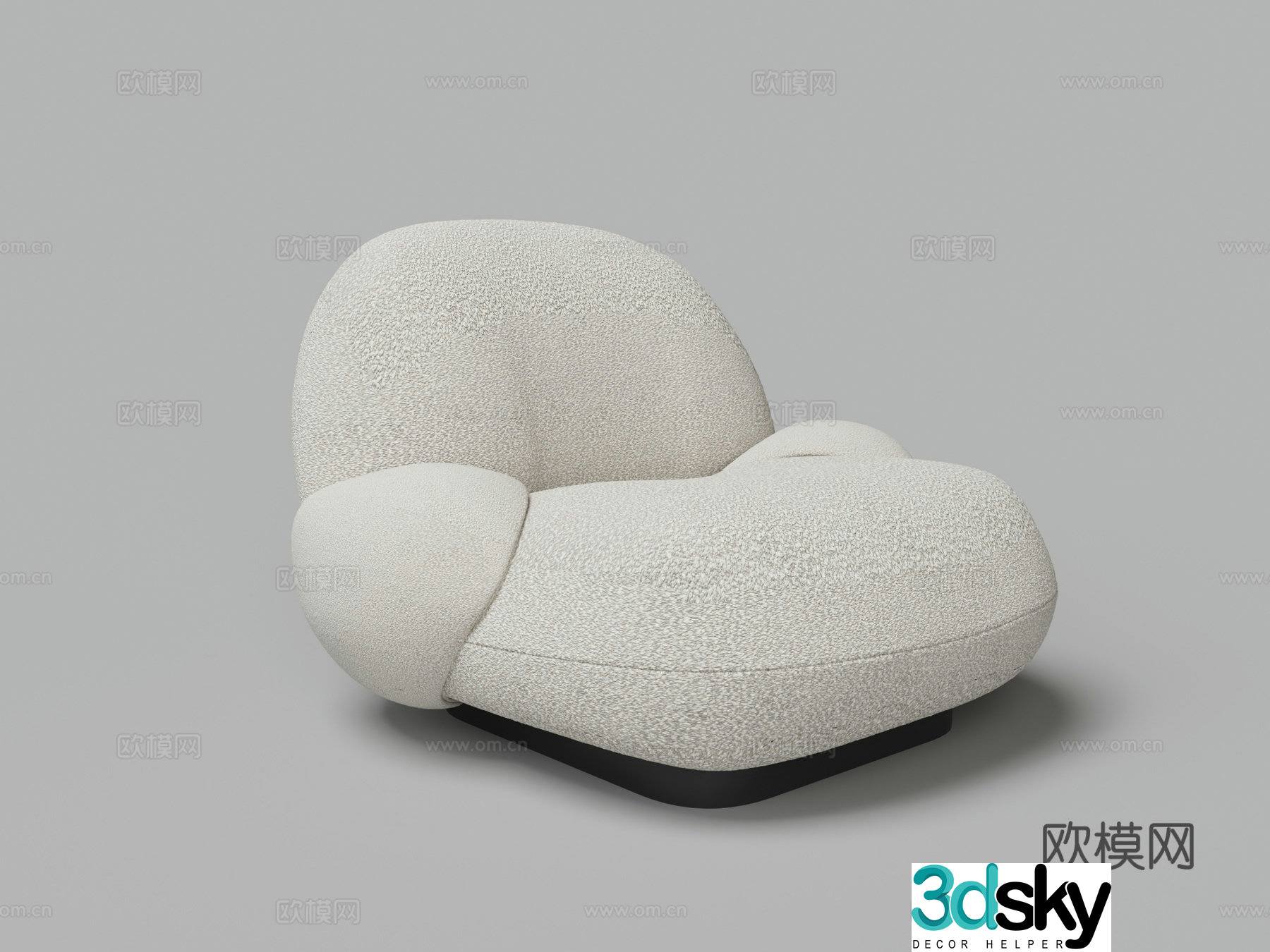 Modern single sofa 3d model