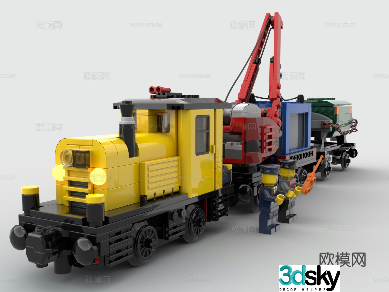Lego LEGO toys building blocks engineering vehicle train high-speed rail 3d model