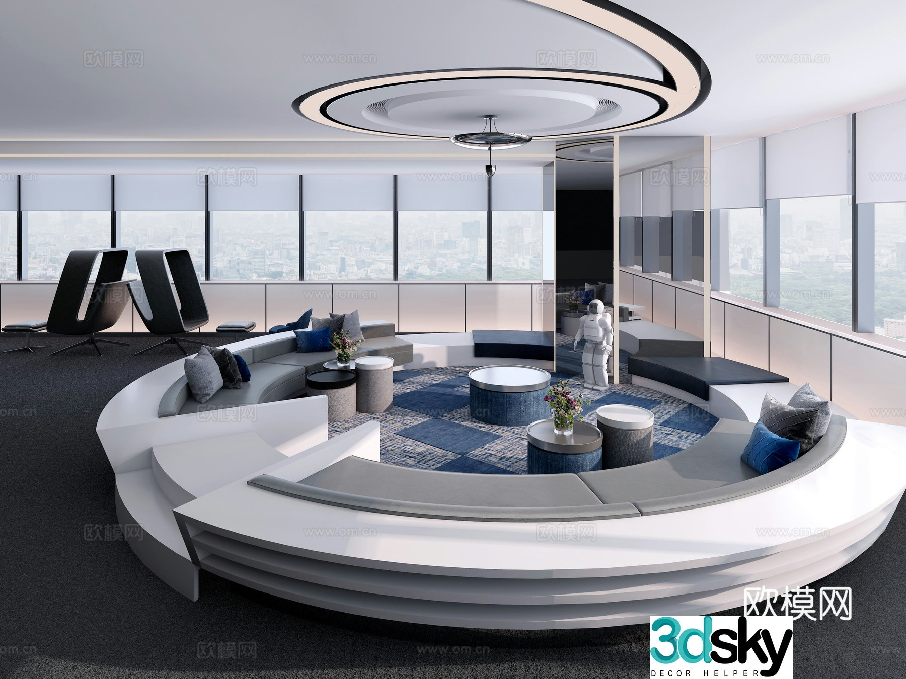 Modern seating area Huang Quanji Ai Design 3D model