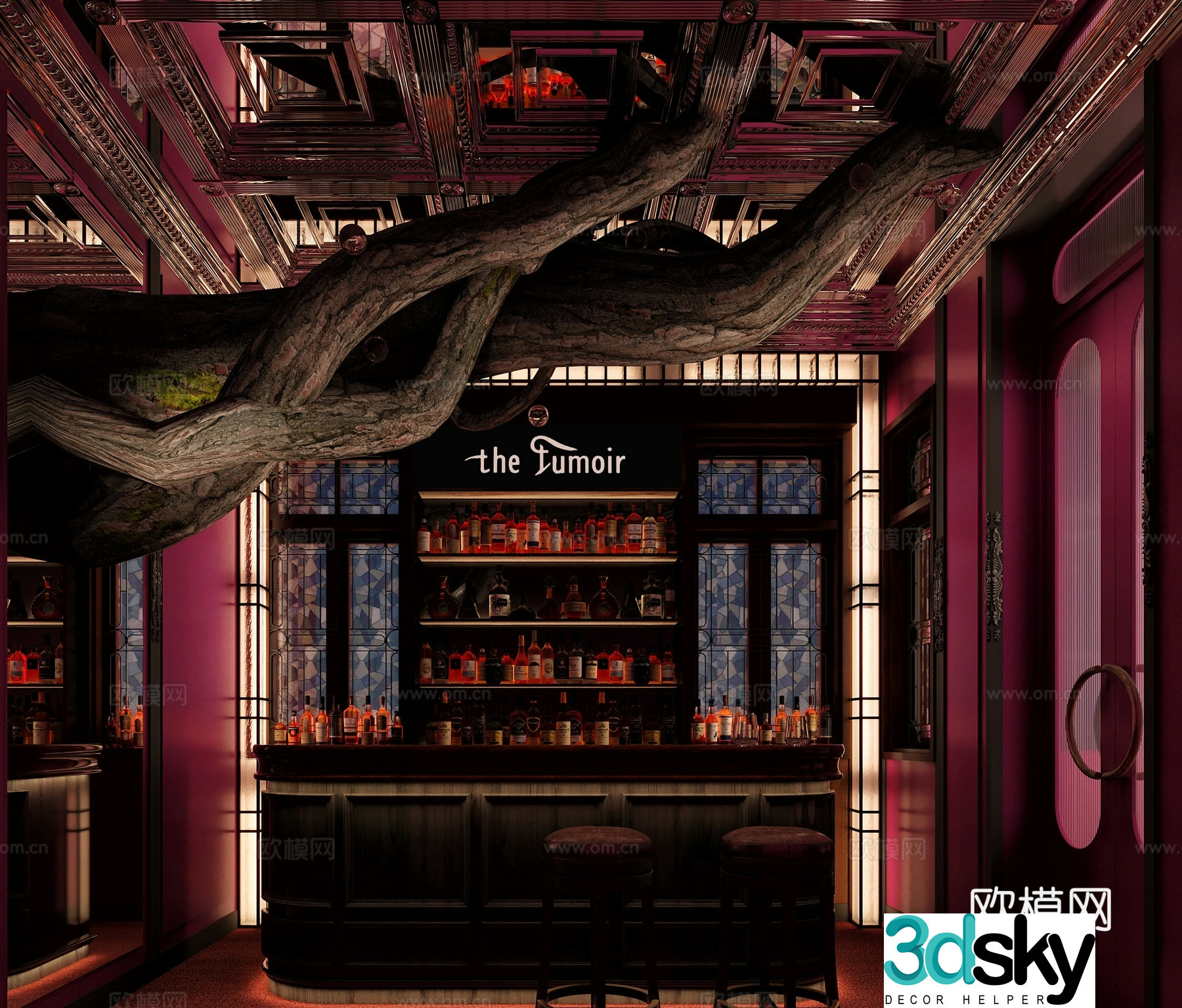 American bar pub 3d model