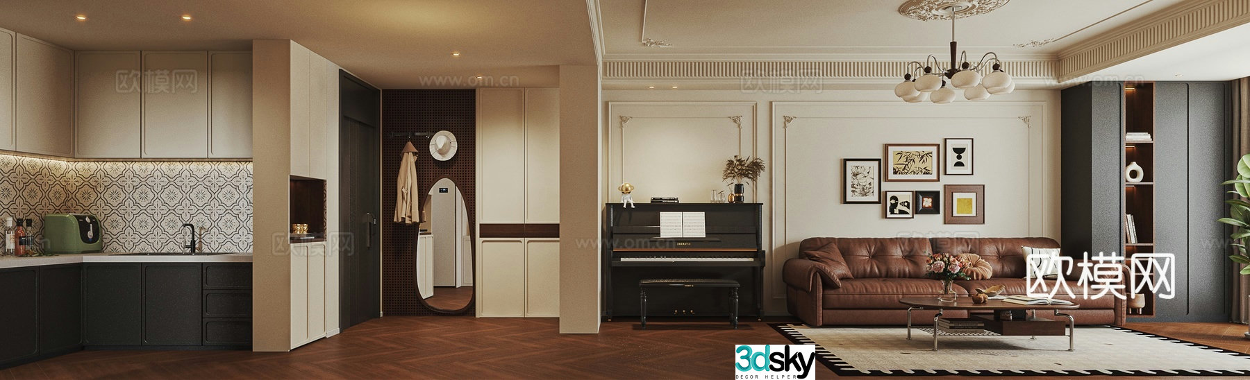 French restaurant 3d model
