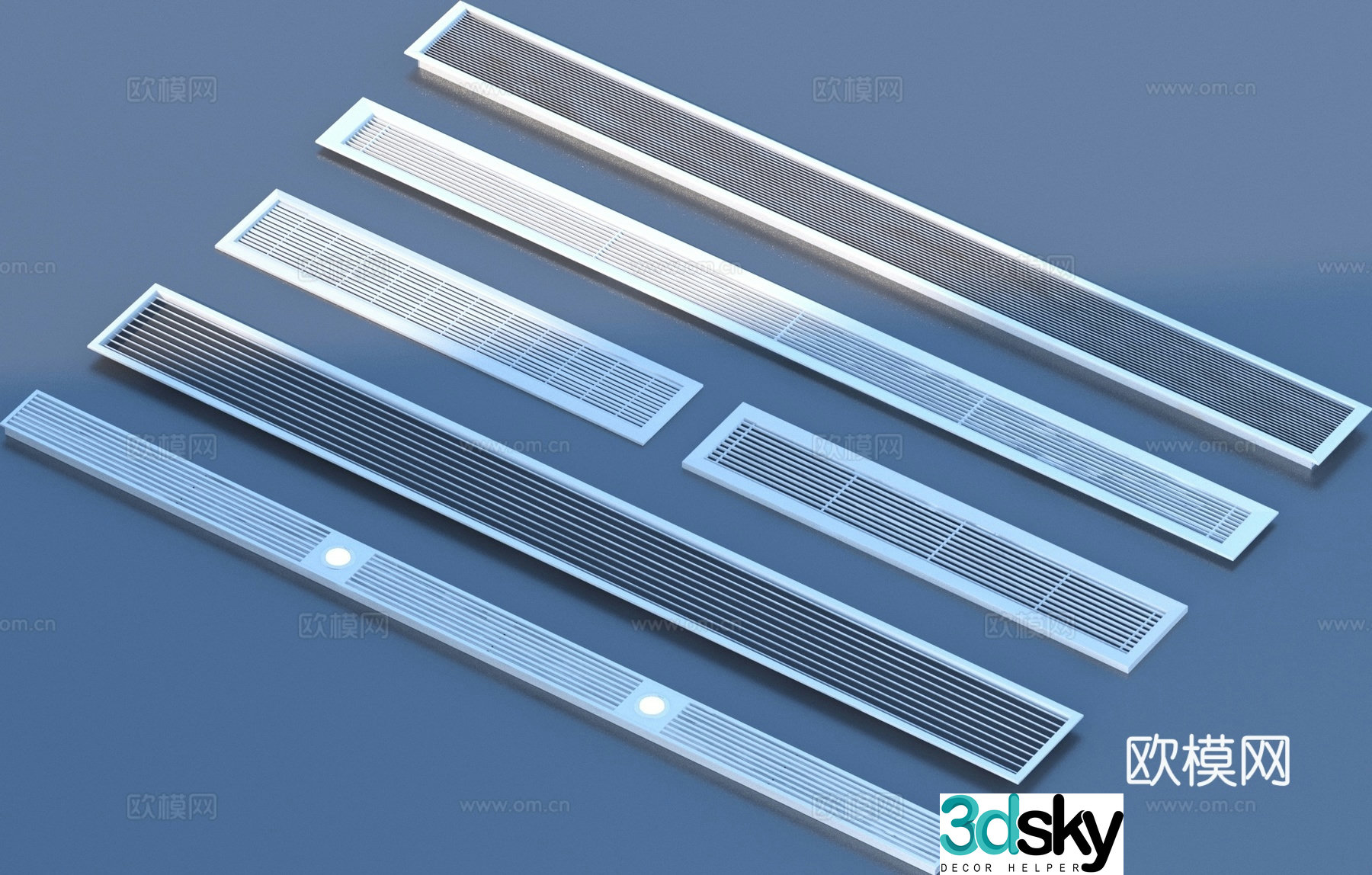 Air conditioning outlet exhaust vent fresh air vent 3D model