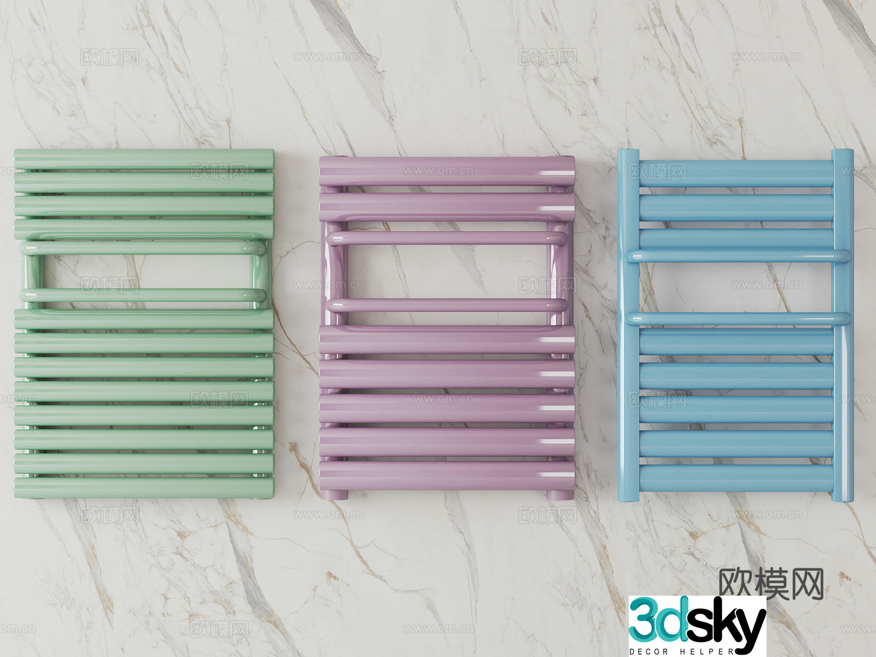 Bathroom radiator 3d model