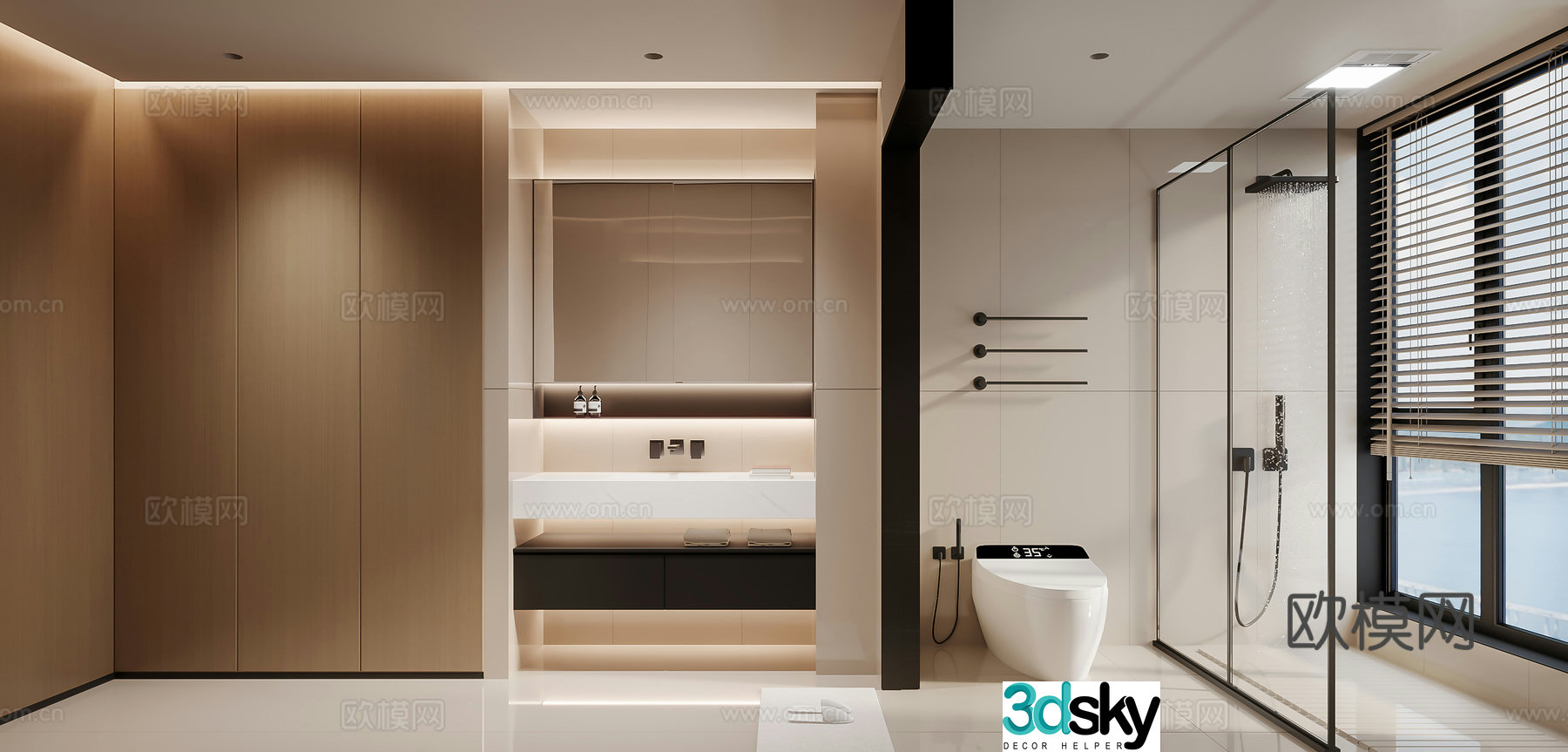 Italian bathroom bathroom 3d model
