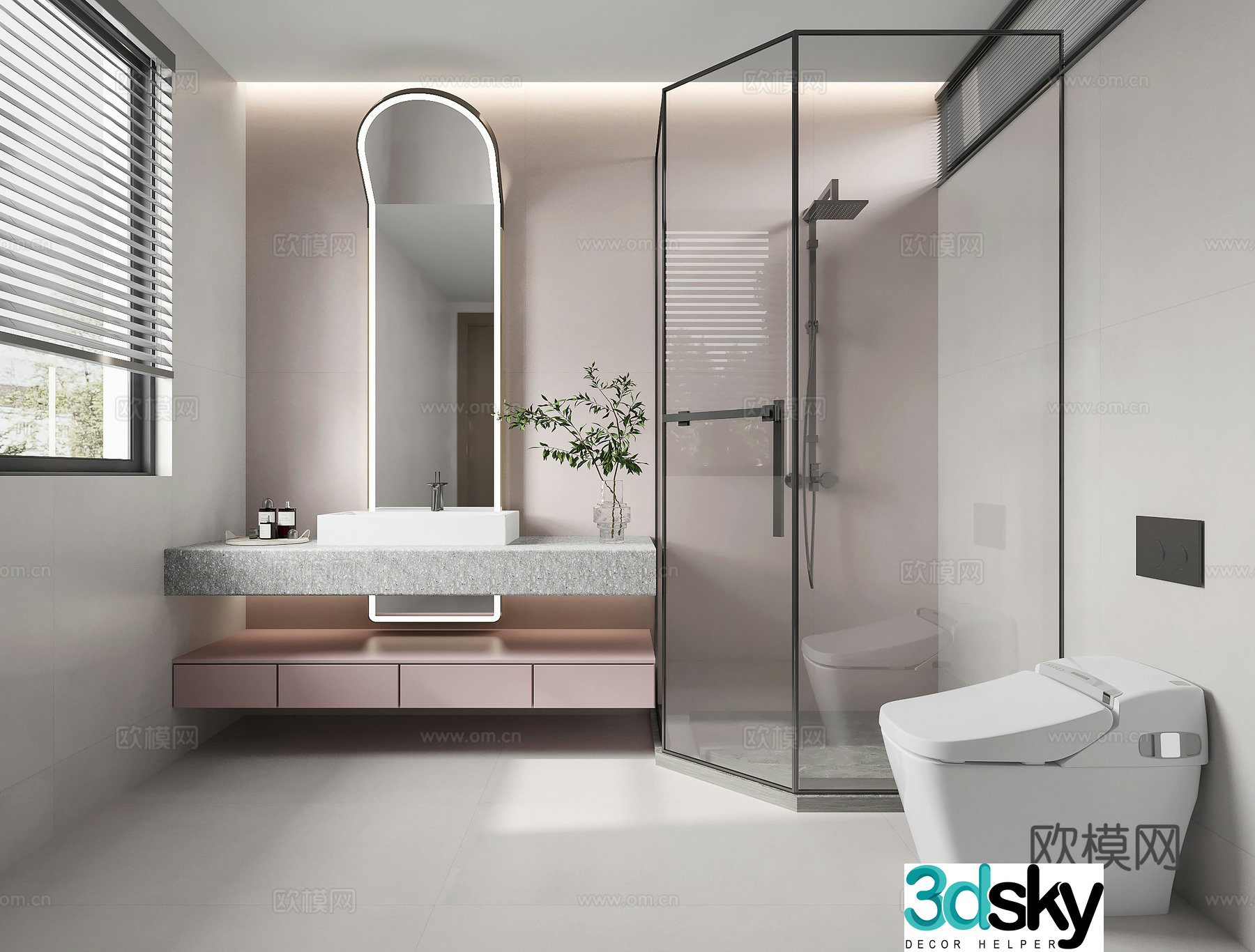 Modern bathroom bathroom 3d model