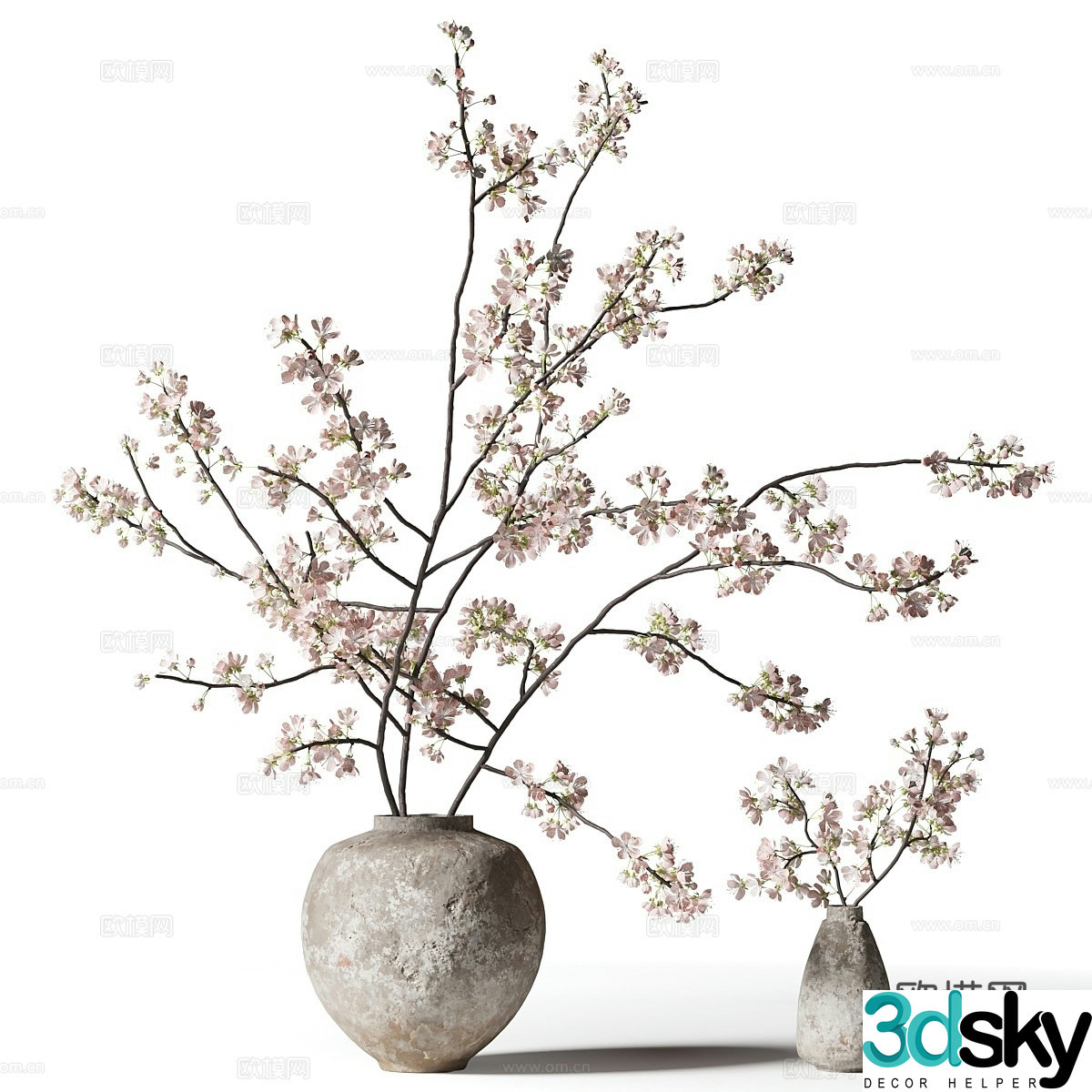 New Chinese style vase floral arrangement flower arrangement 3d model