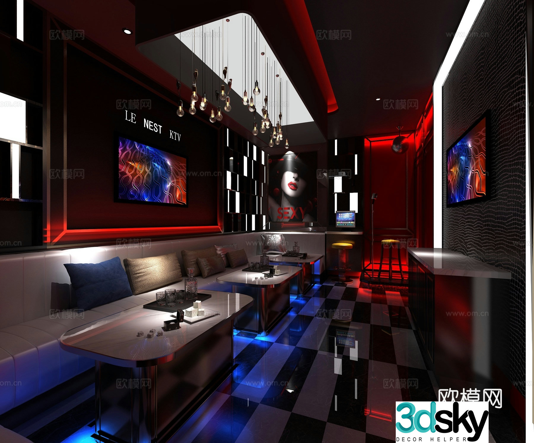 KTV box nightclub bar 3d model