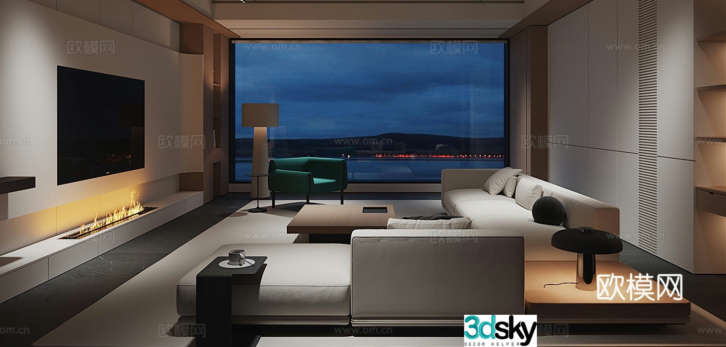 Modern living room 3d model