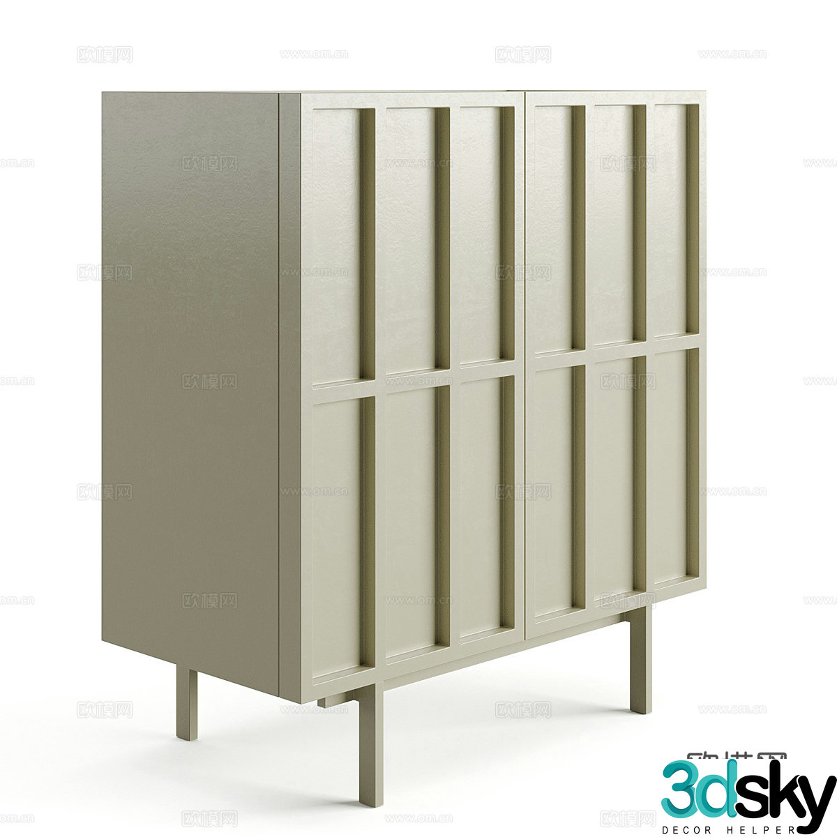 Modern entryway cabinet 3d model