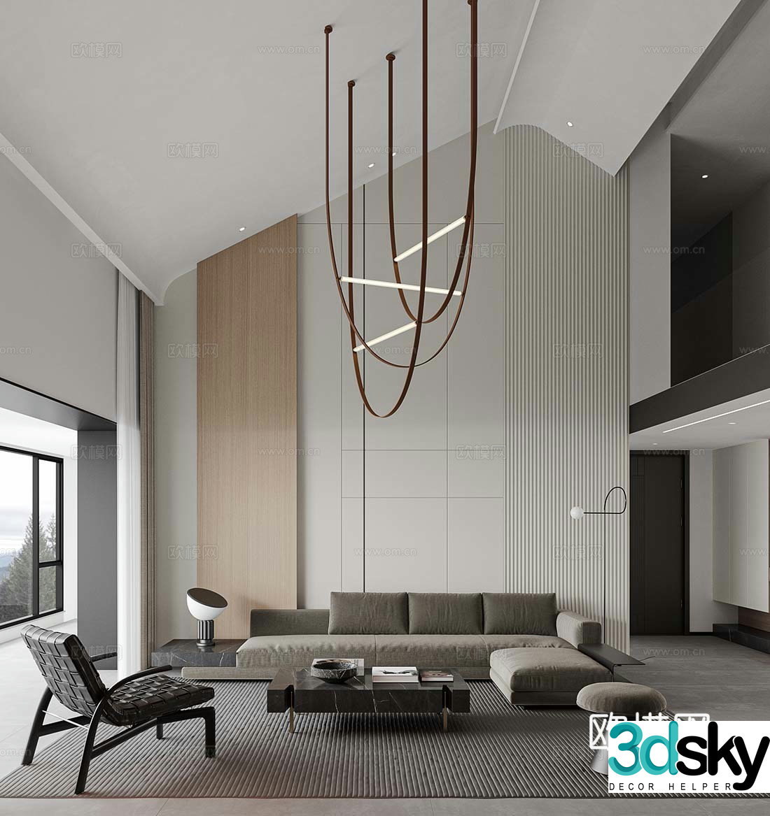 Modern living room 3d model