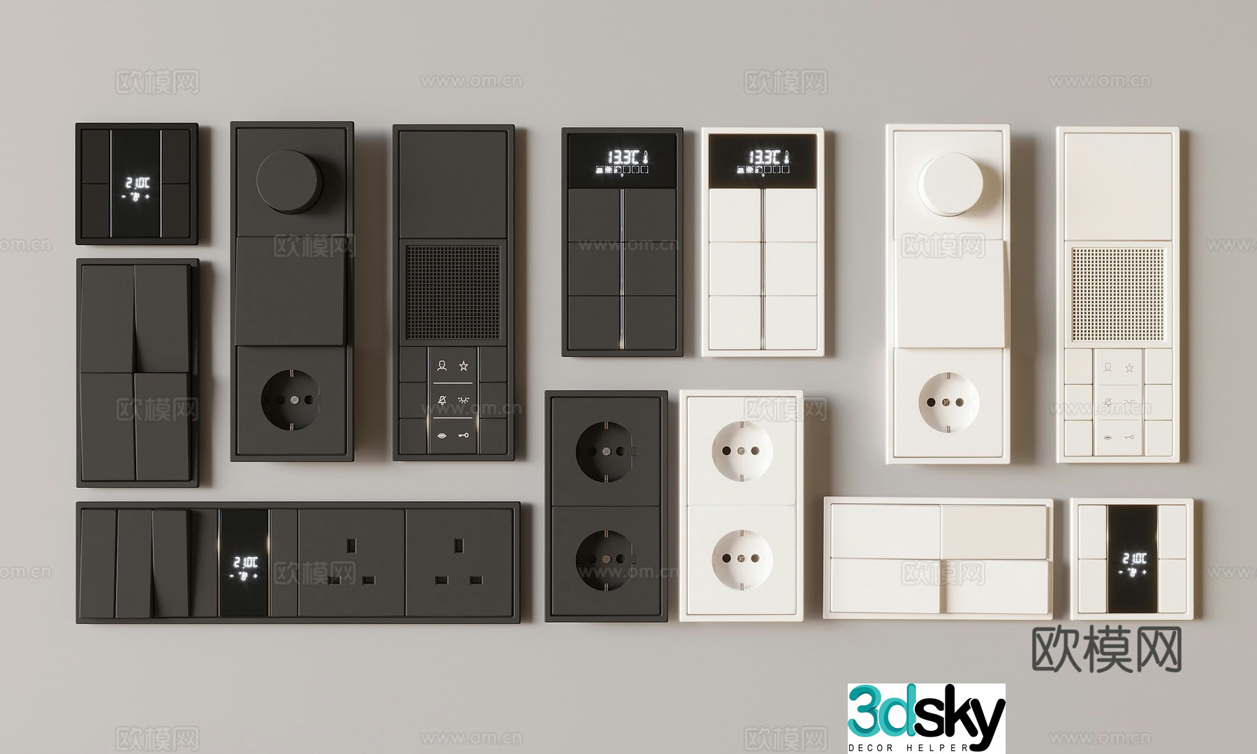 Switch socket smart panel 3d model