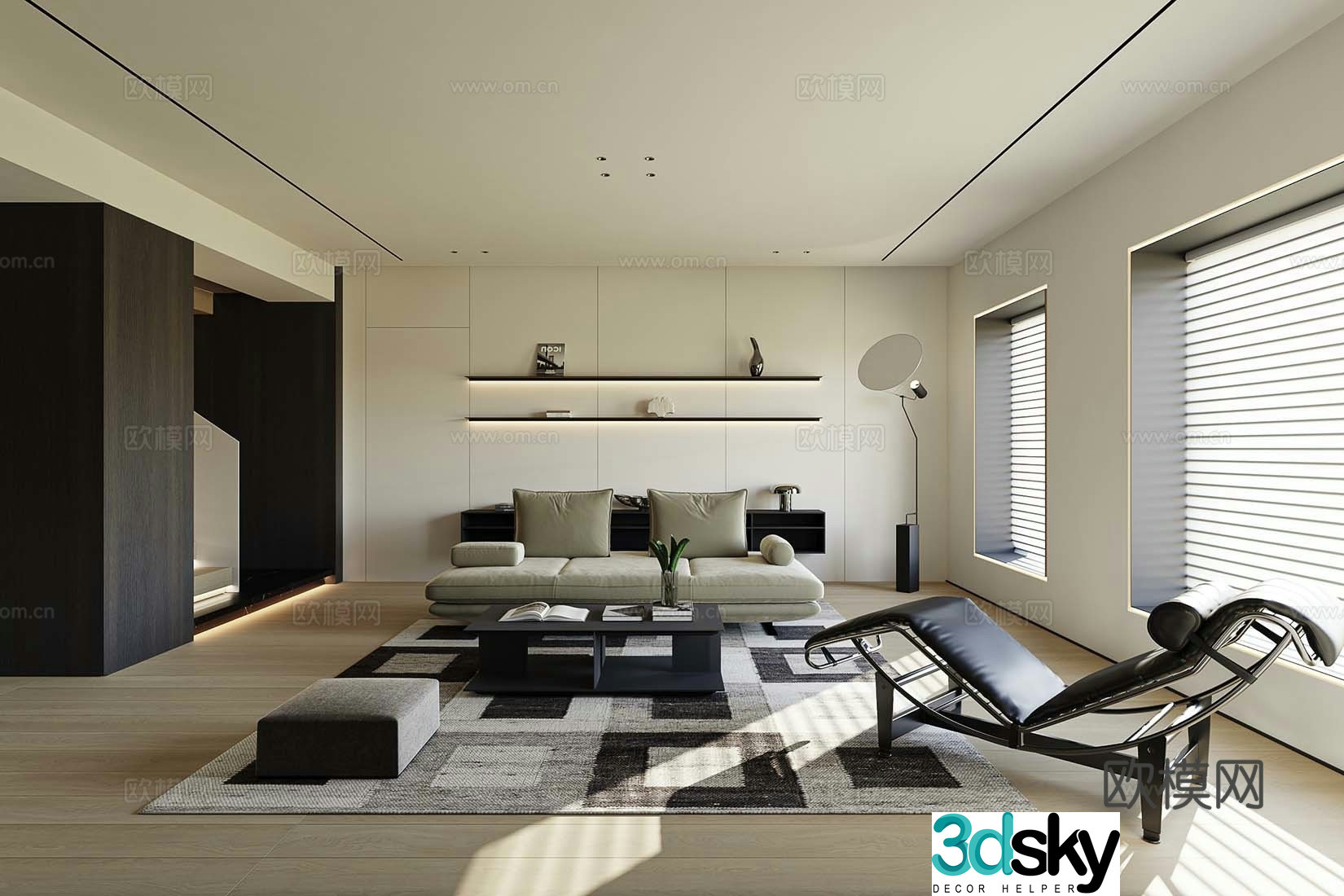 Modern living room 3d model