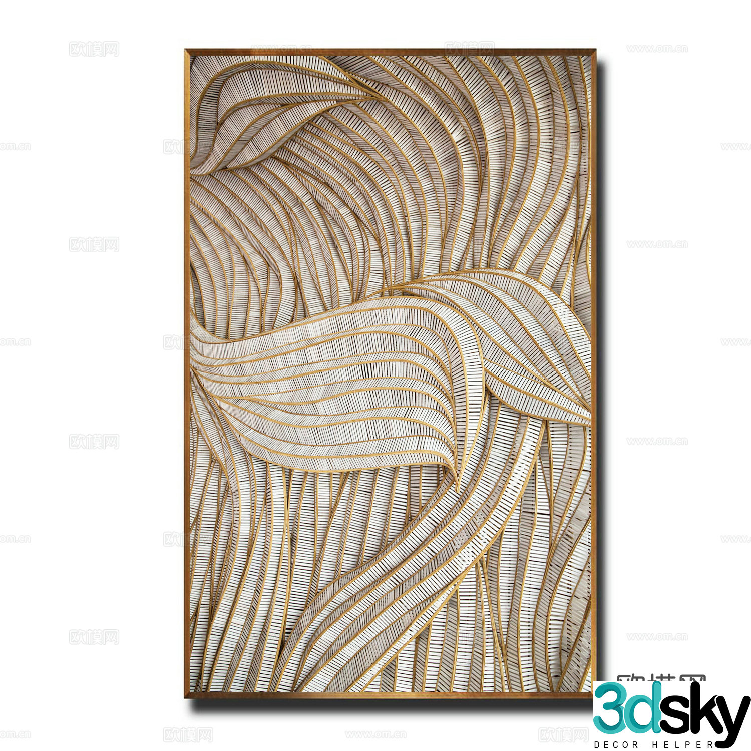 Modern decorative painting art painting hanging painting 3d model