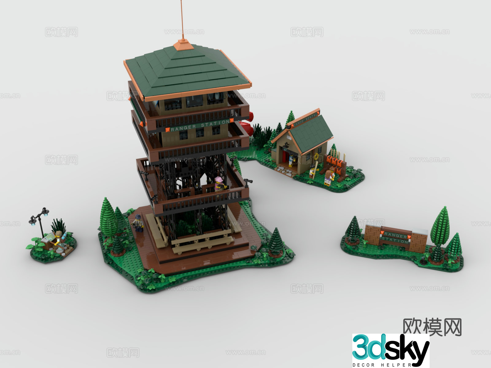 LEGO LEGO toys building blocks building scene 3d model