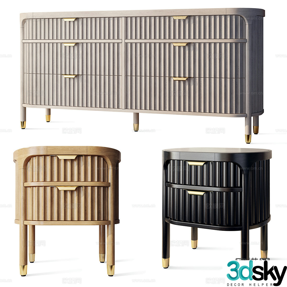 Modern entryway cabinet 3d model