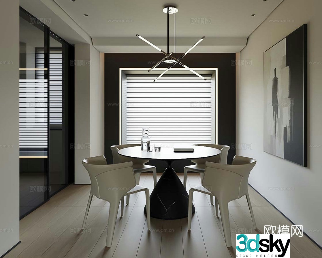 Modern restaurant 3d model