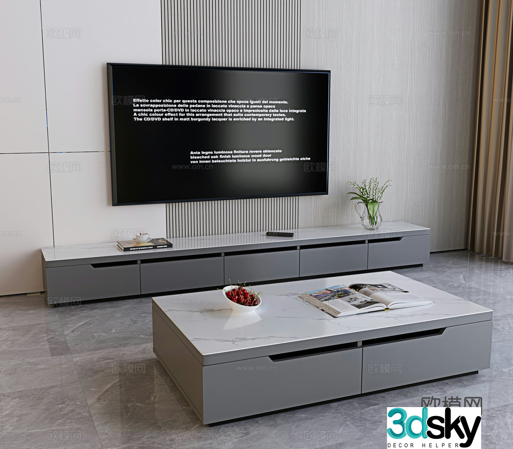 Modern TV cabinet 3d model