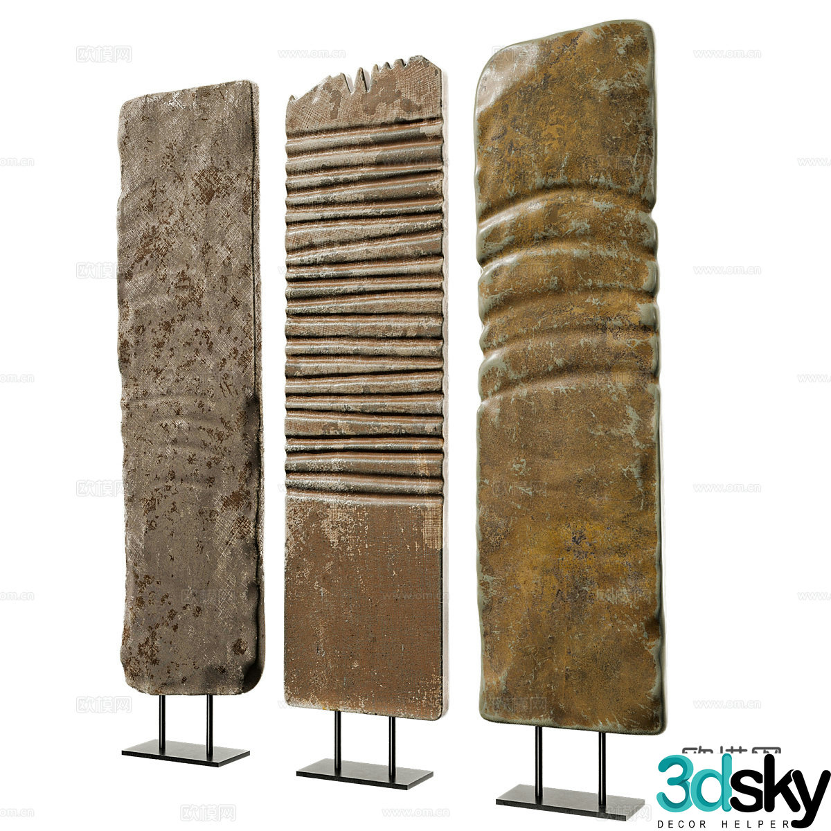 New Chinese-style sculpture abstract sculpture art ornament 3D model