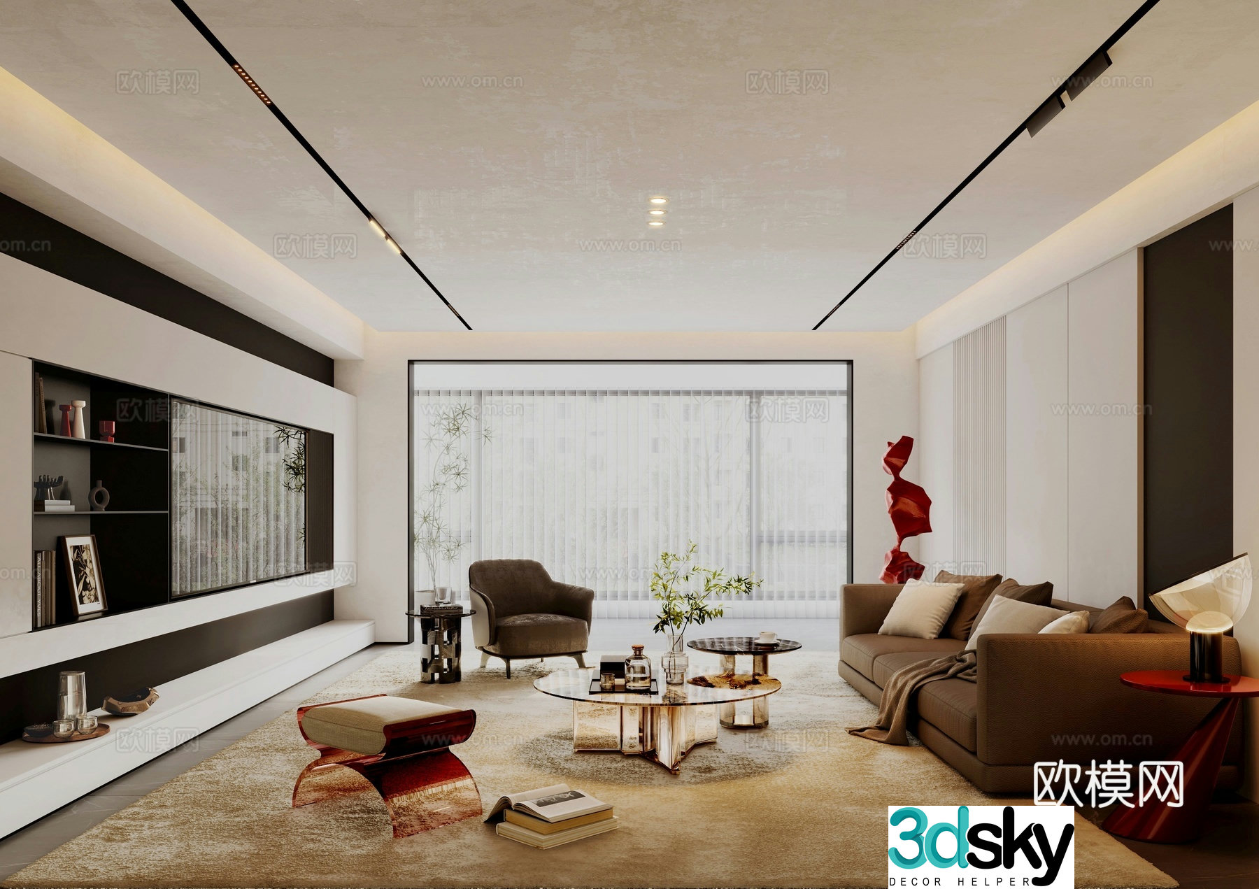 Italian living room 3d model