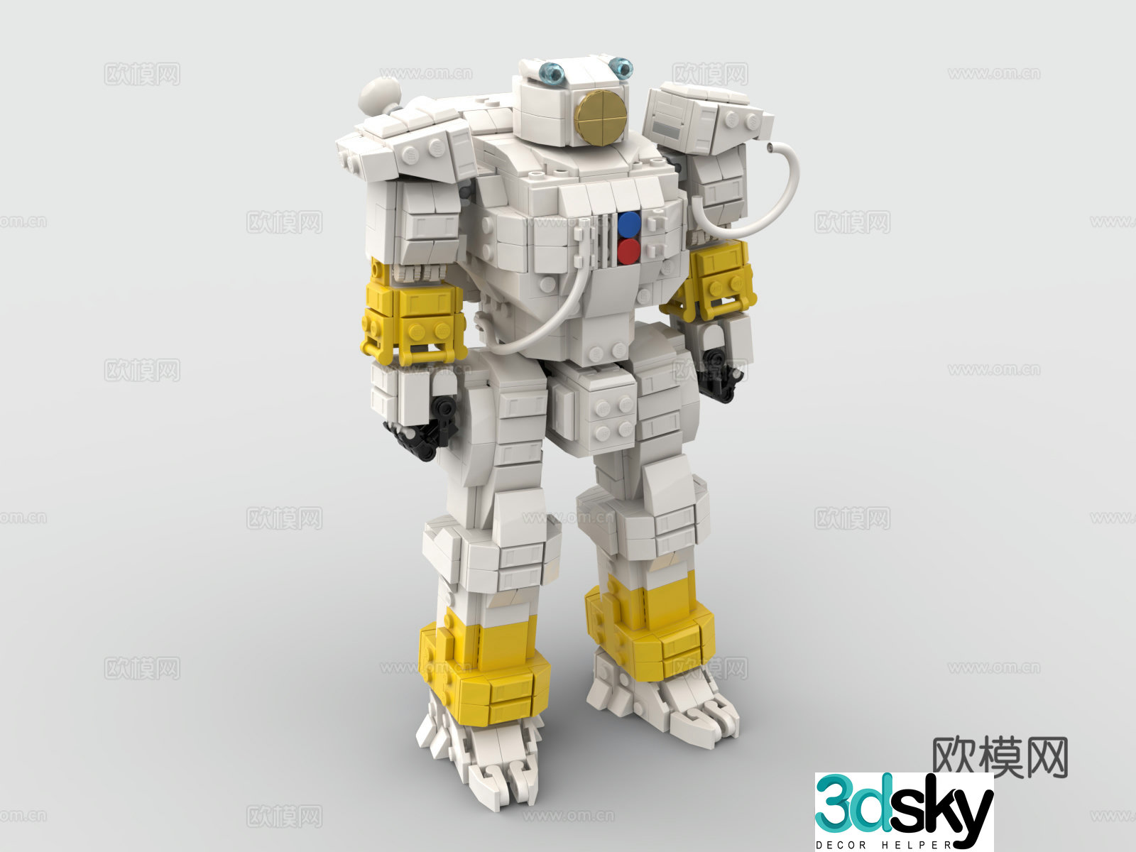 Lego LEGO toys building blocks gundam robot battle robot 3d model