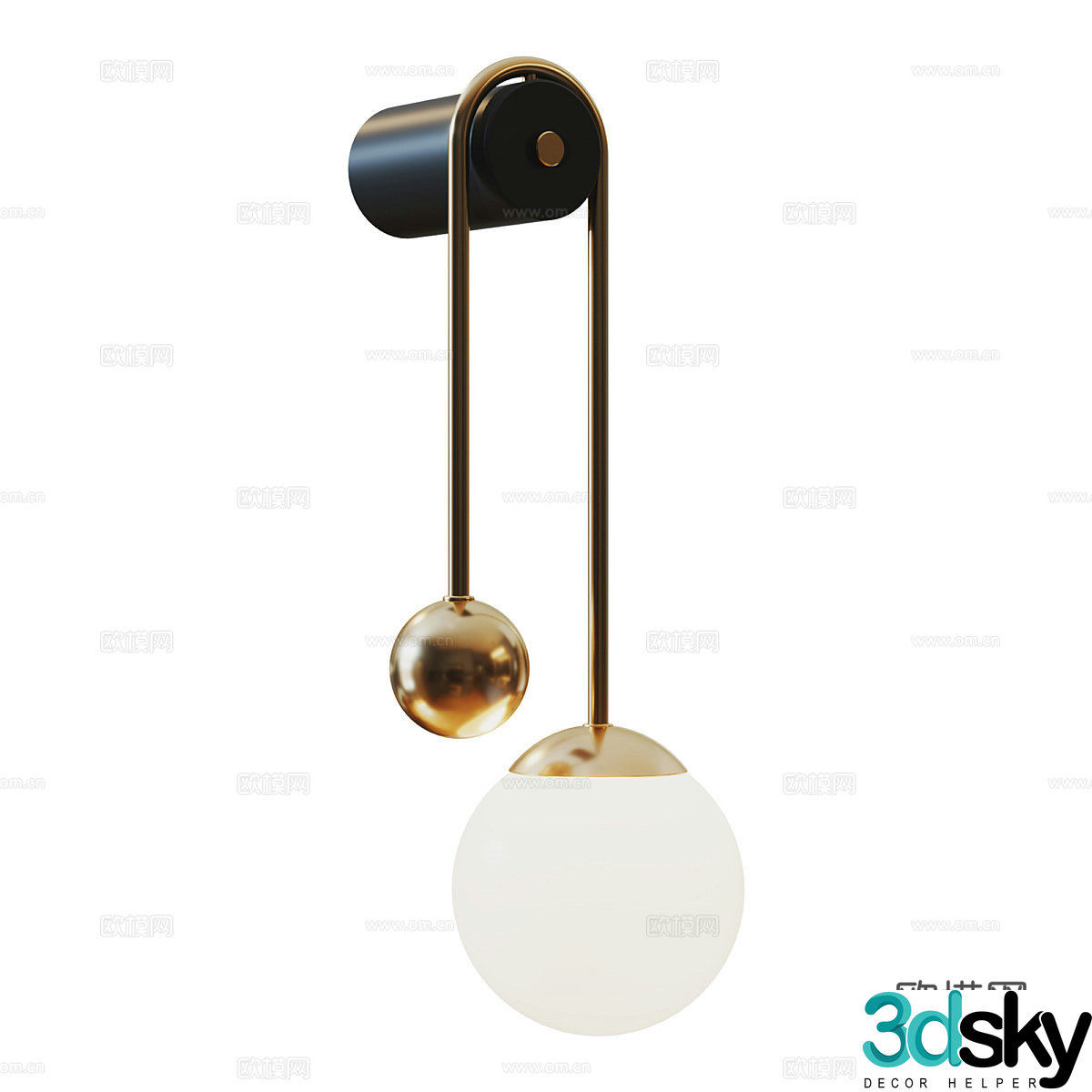 Light luxury wall lamp 3D model
