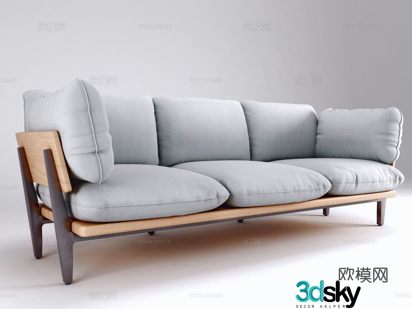 Floyd three seater sofa living room sofa 3d model