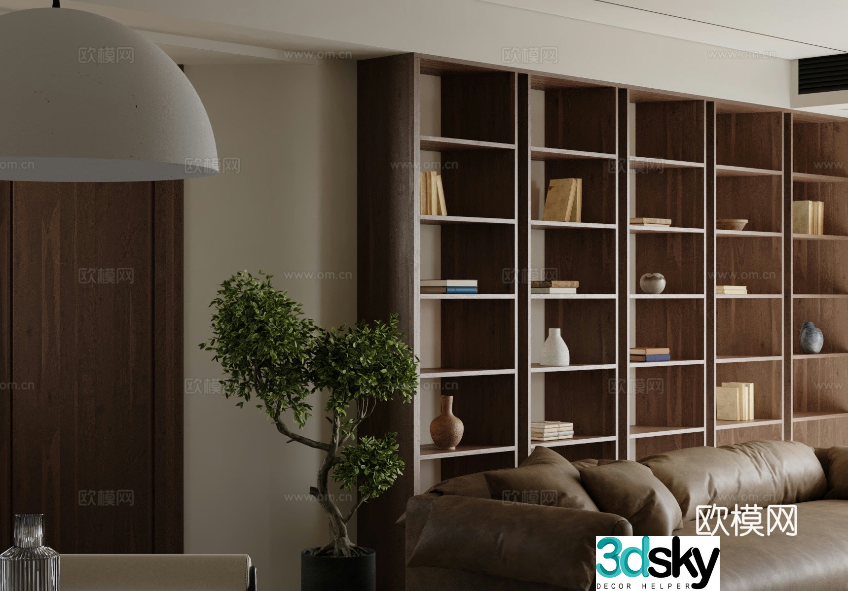 Medieval style bookcase bookshelf 3d model