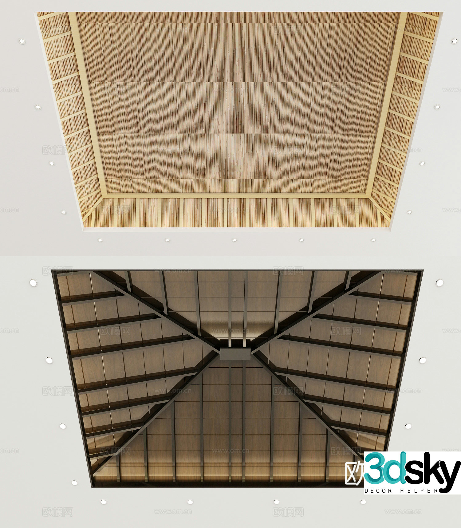 Southeast Asia suspended ceiling grille ceiling modeling ceiling 3D model