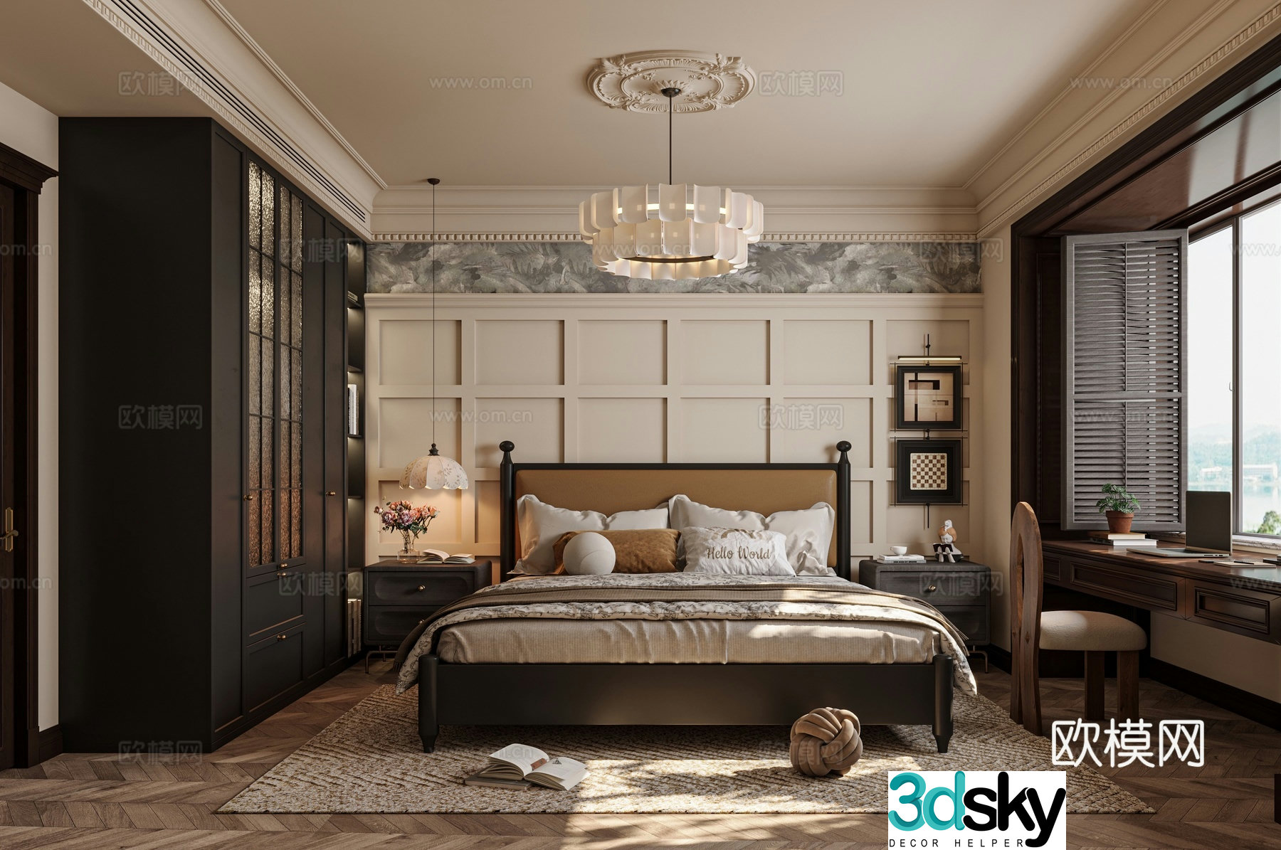 Medieval style bedroom second bedroom 3D model