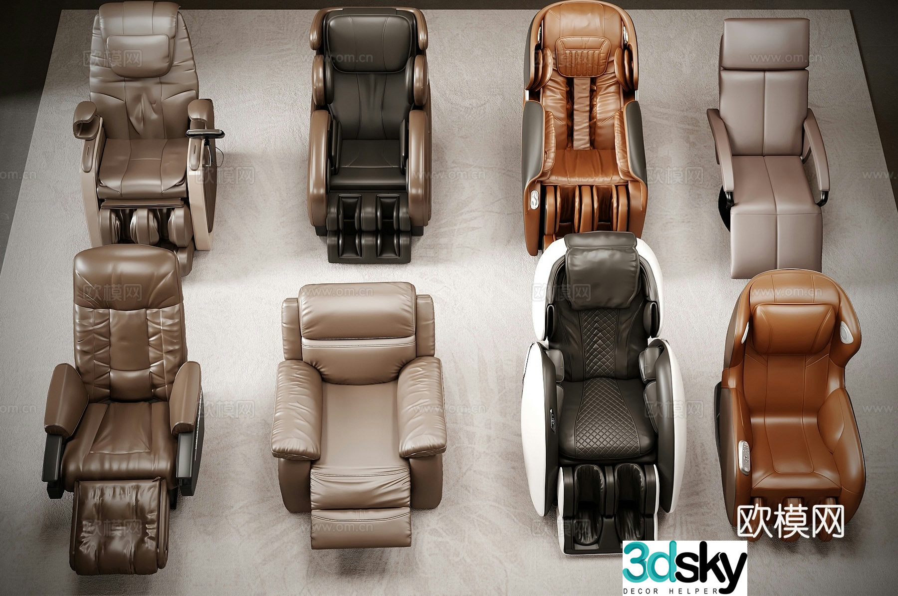 Modern massage chair massage sofa 3d model