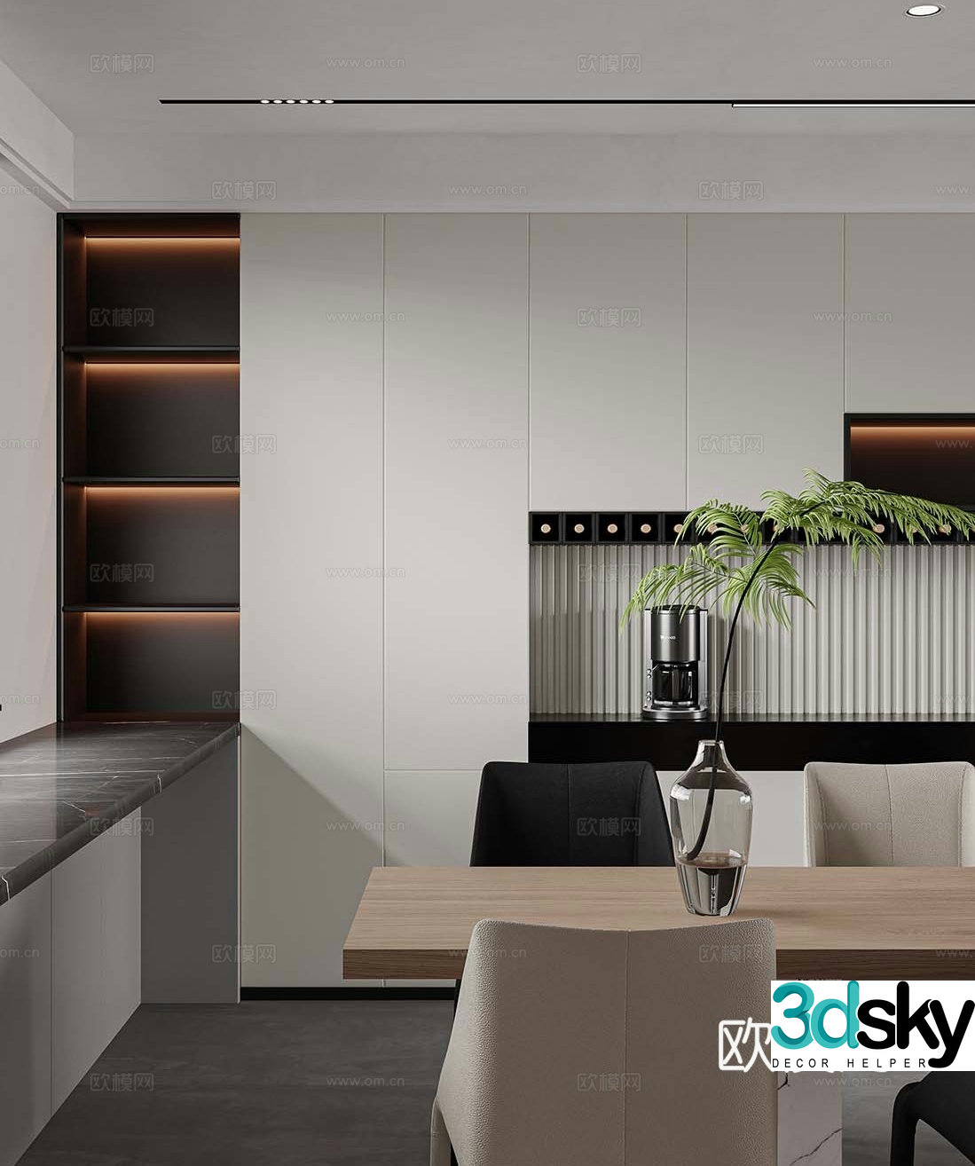 Modern sideboard 3d model