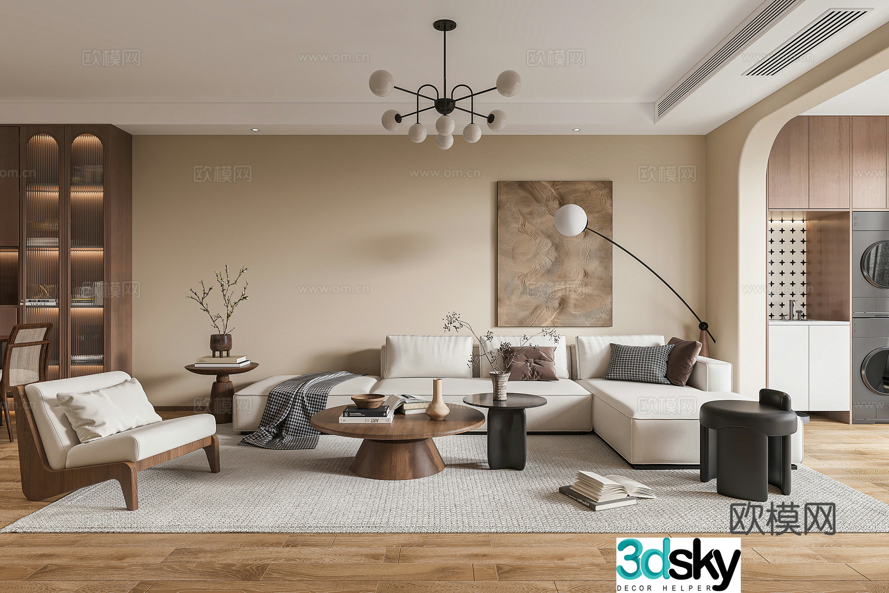 Medieval style living room 3D model