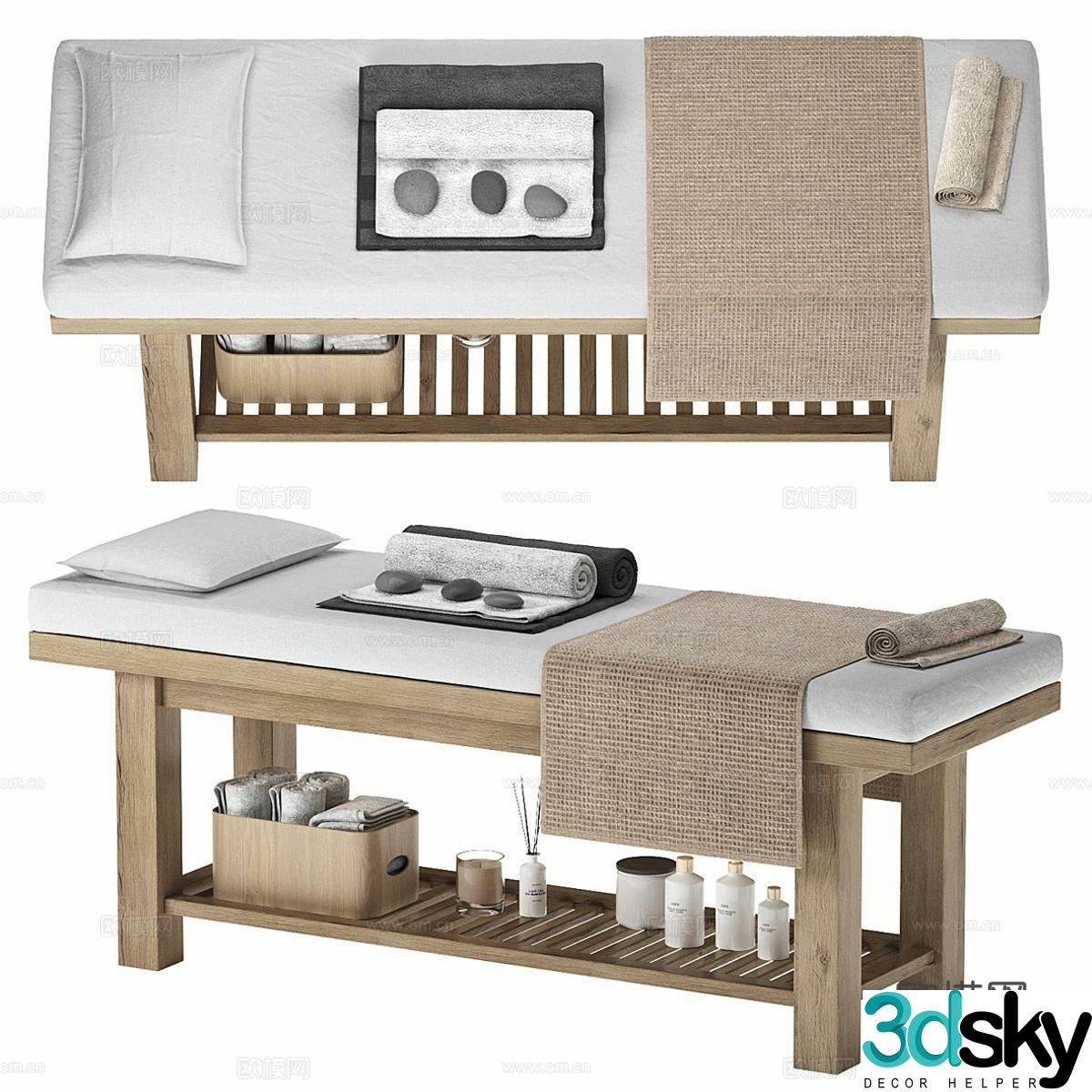 Modern massage bed beauty bed 3d model