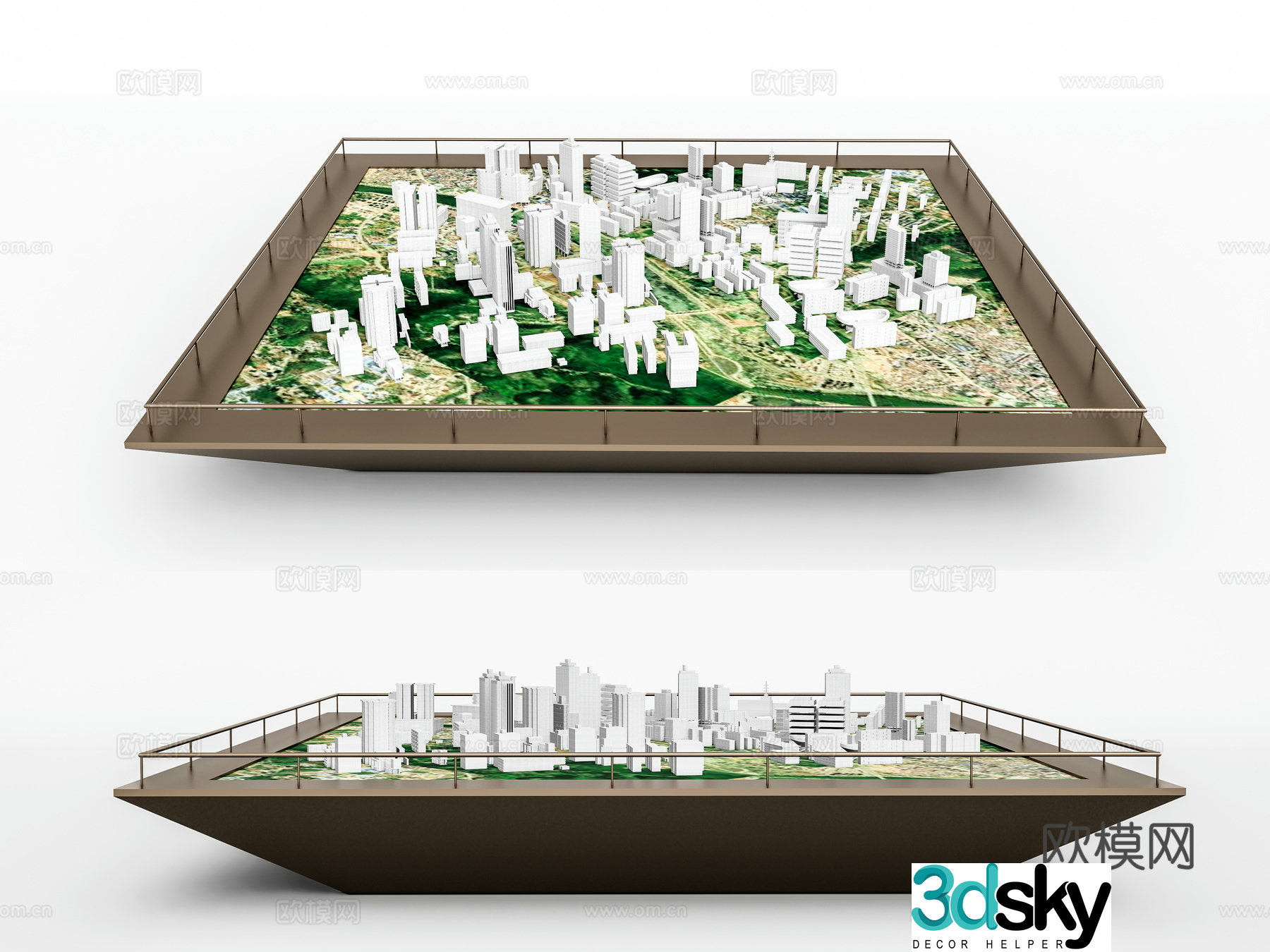 Modern sales office sand table 3D model