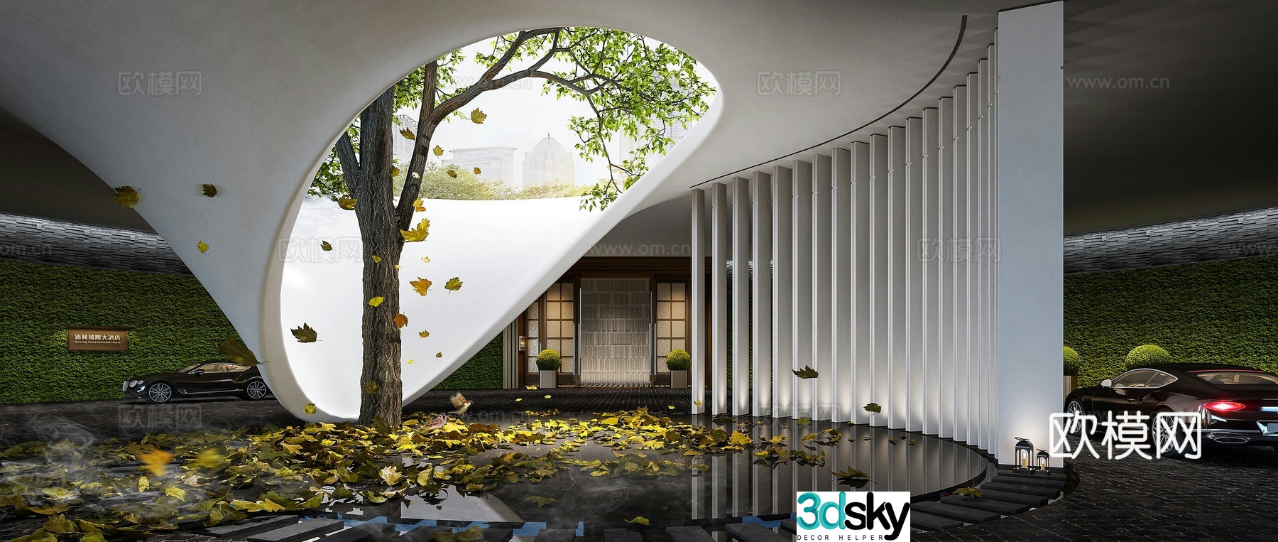 CCD hotel atrium 3d model