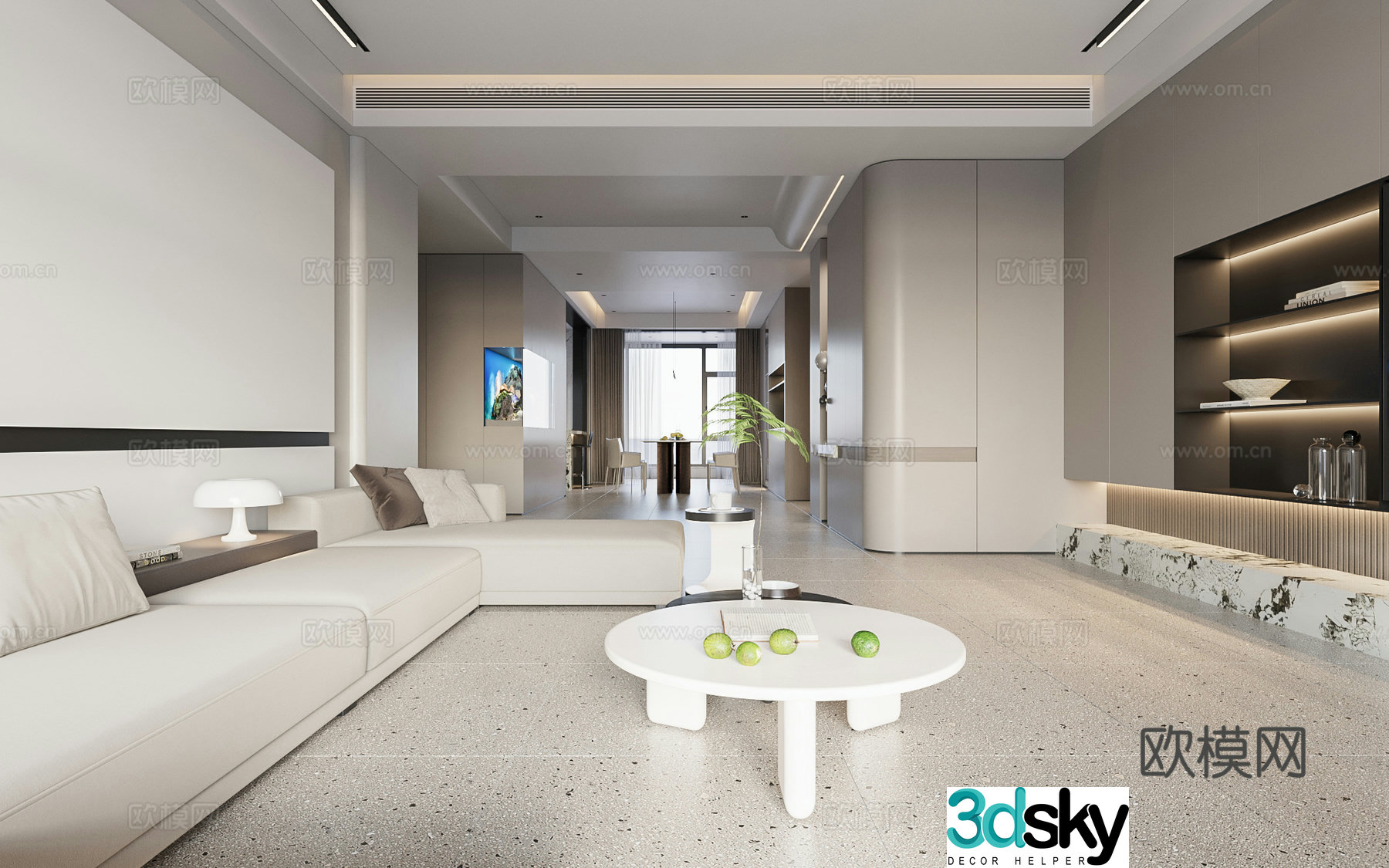 Modern guest restaurant 3d model
