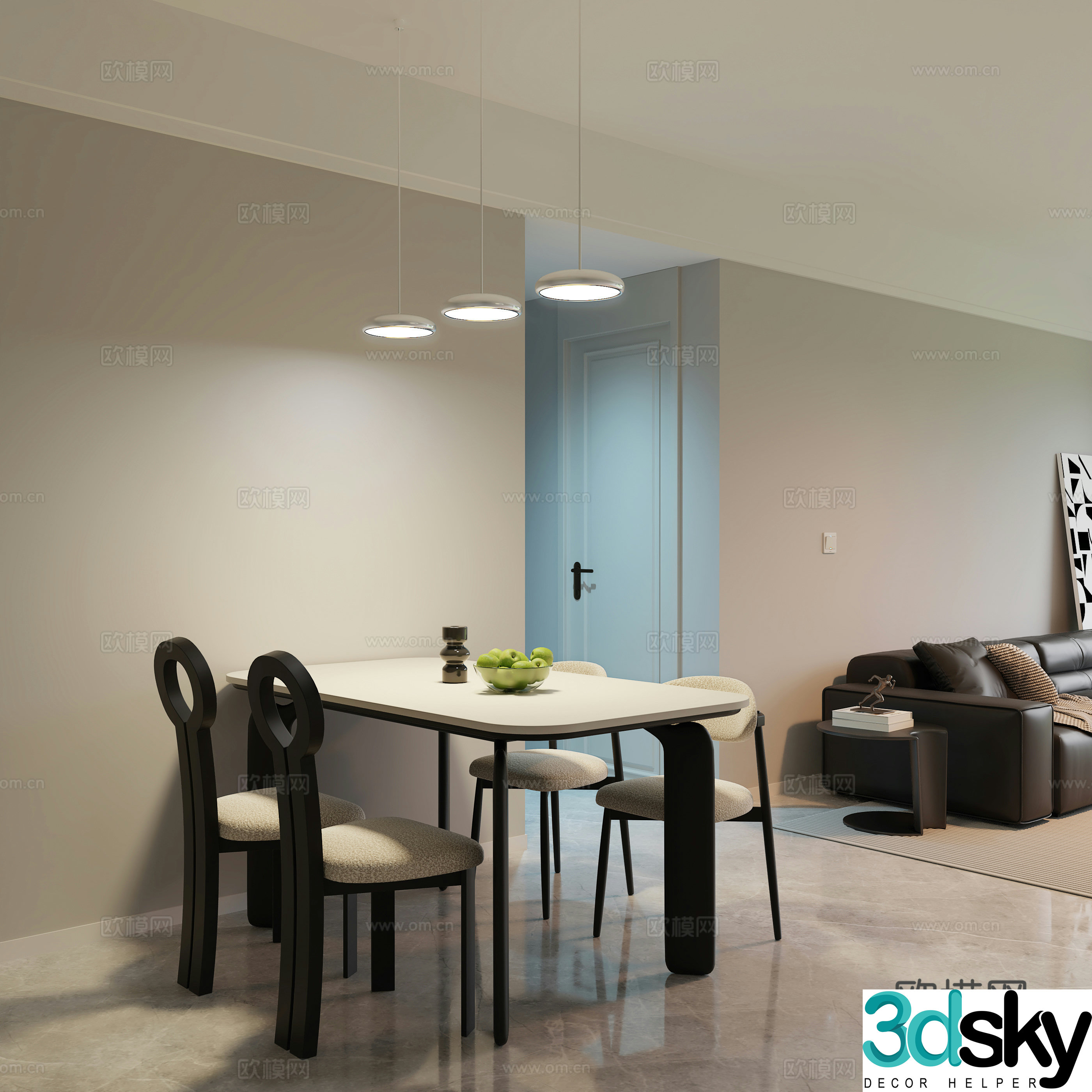 Modern restaurant 3d model