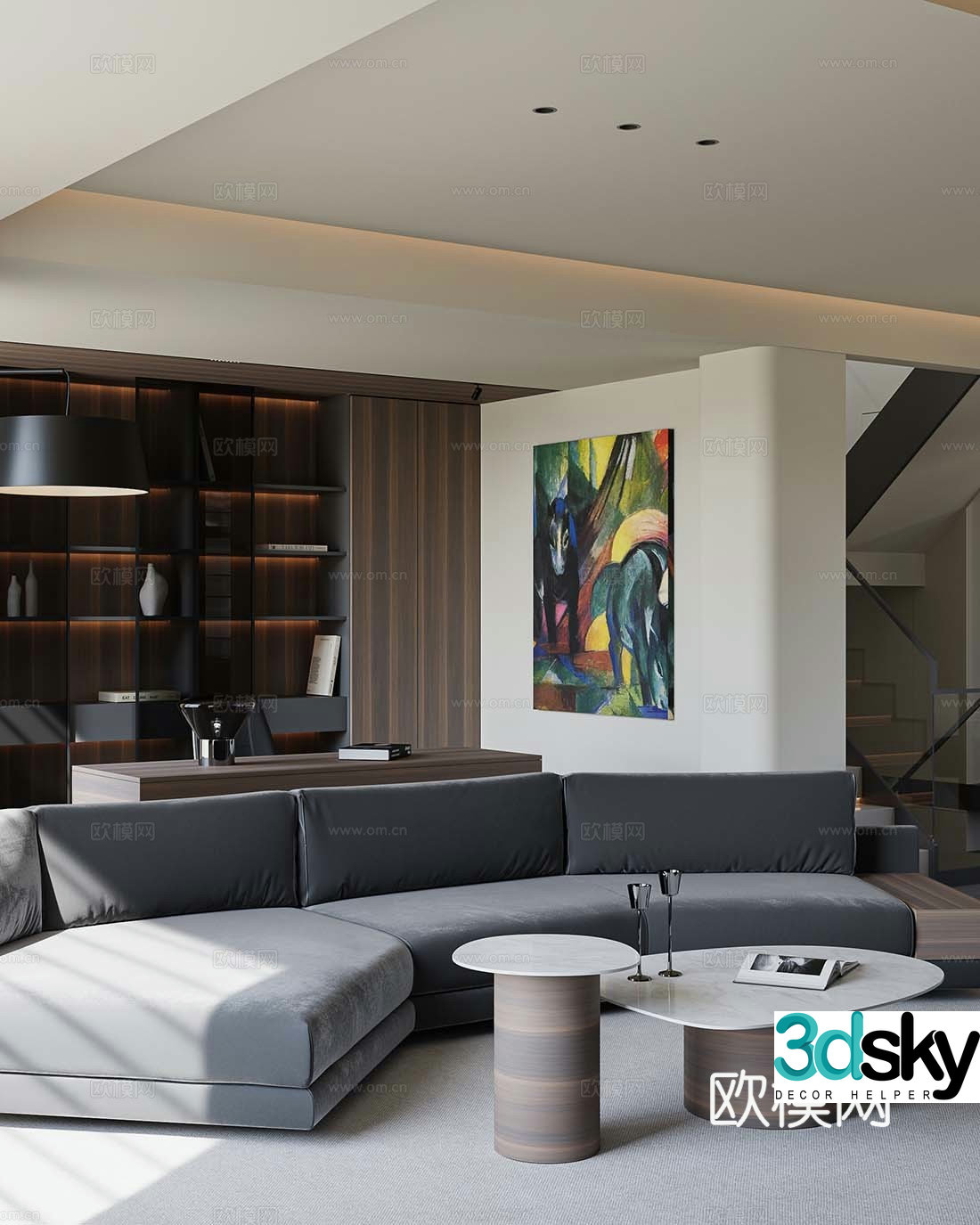 Three seater sofa corner sofa 3d model