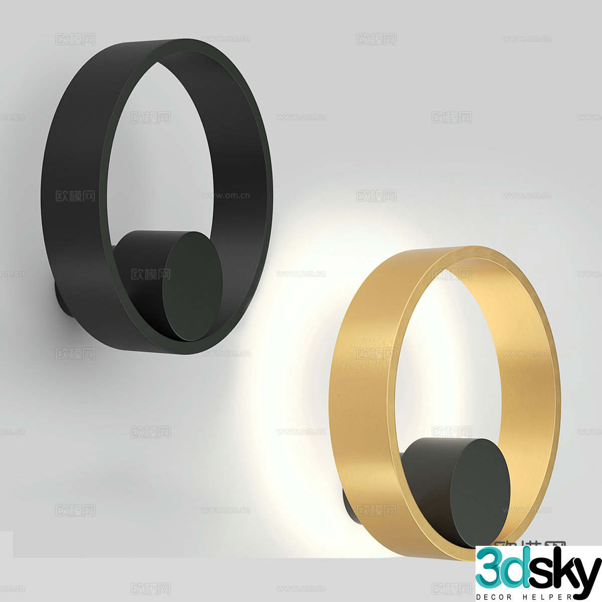 Modern wall light 3d model
