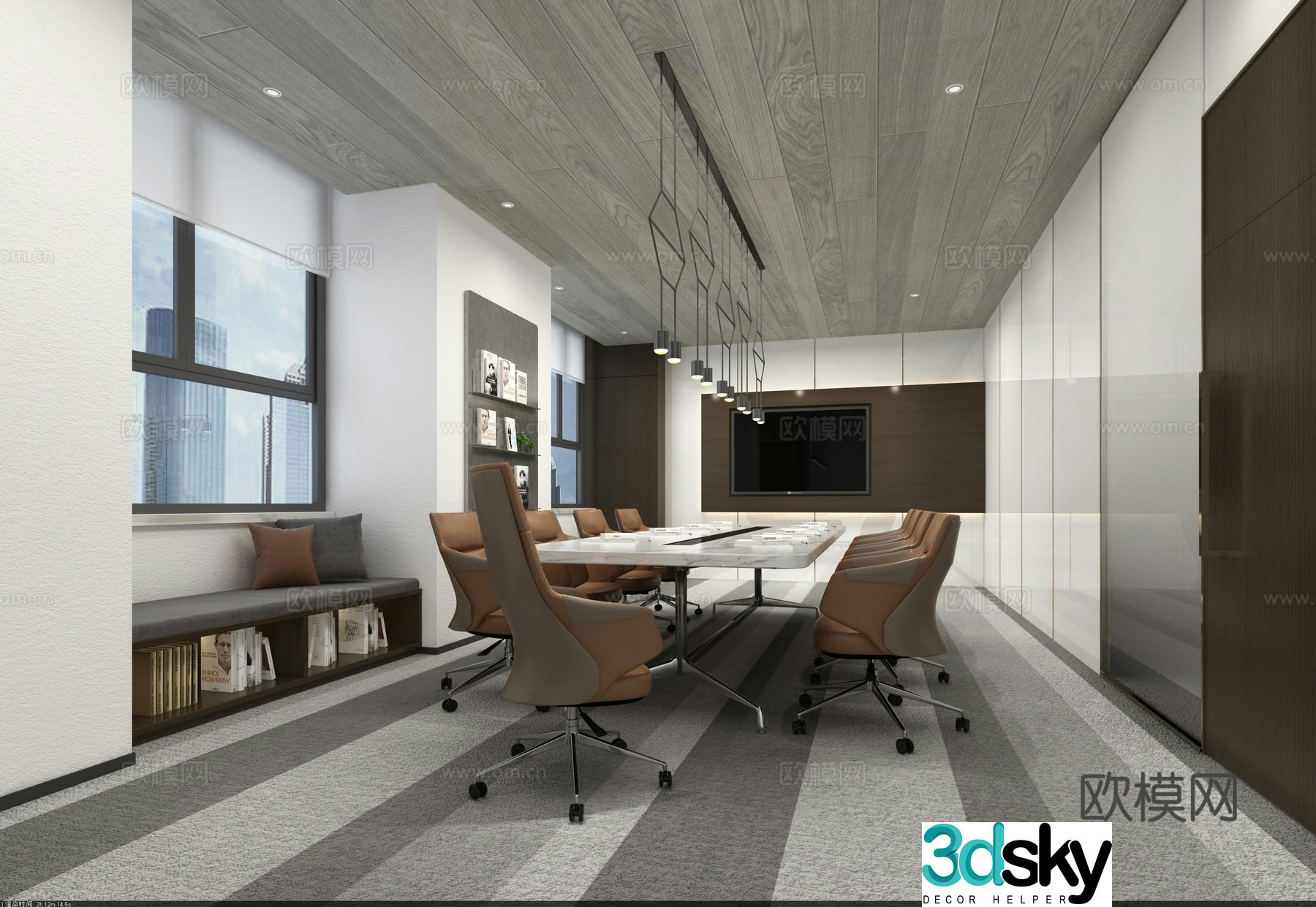 Modern conference room 3d model