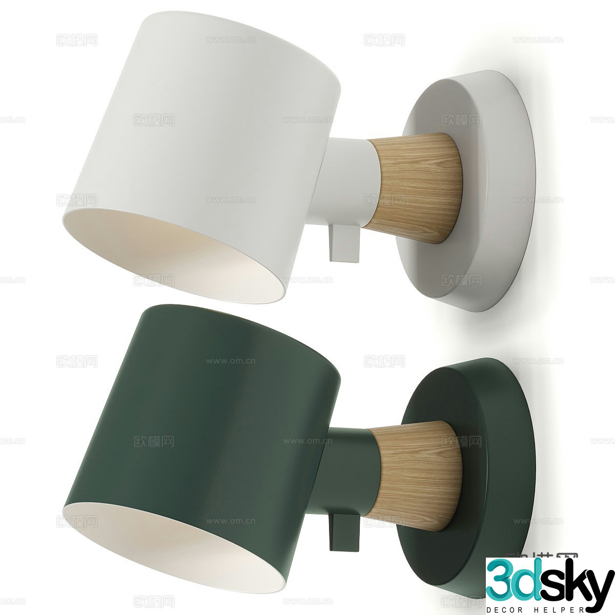 Nordic wall light 3d model