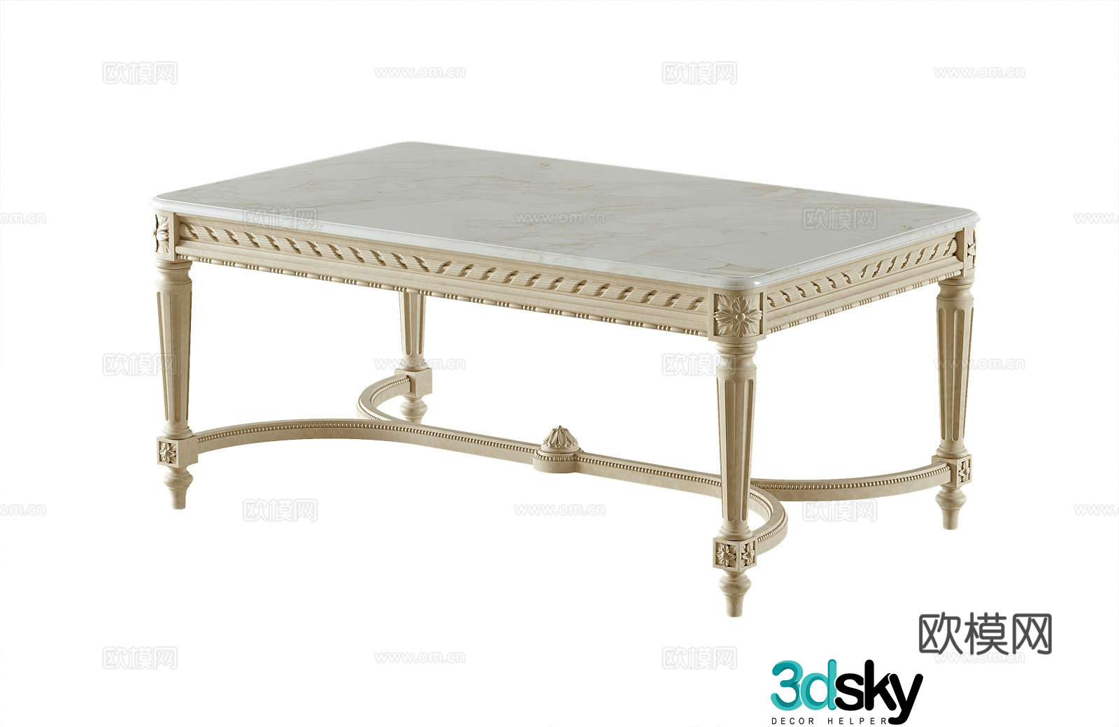 French coffee table 3d model