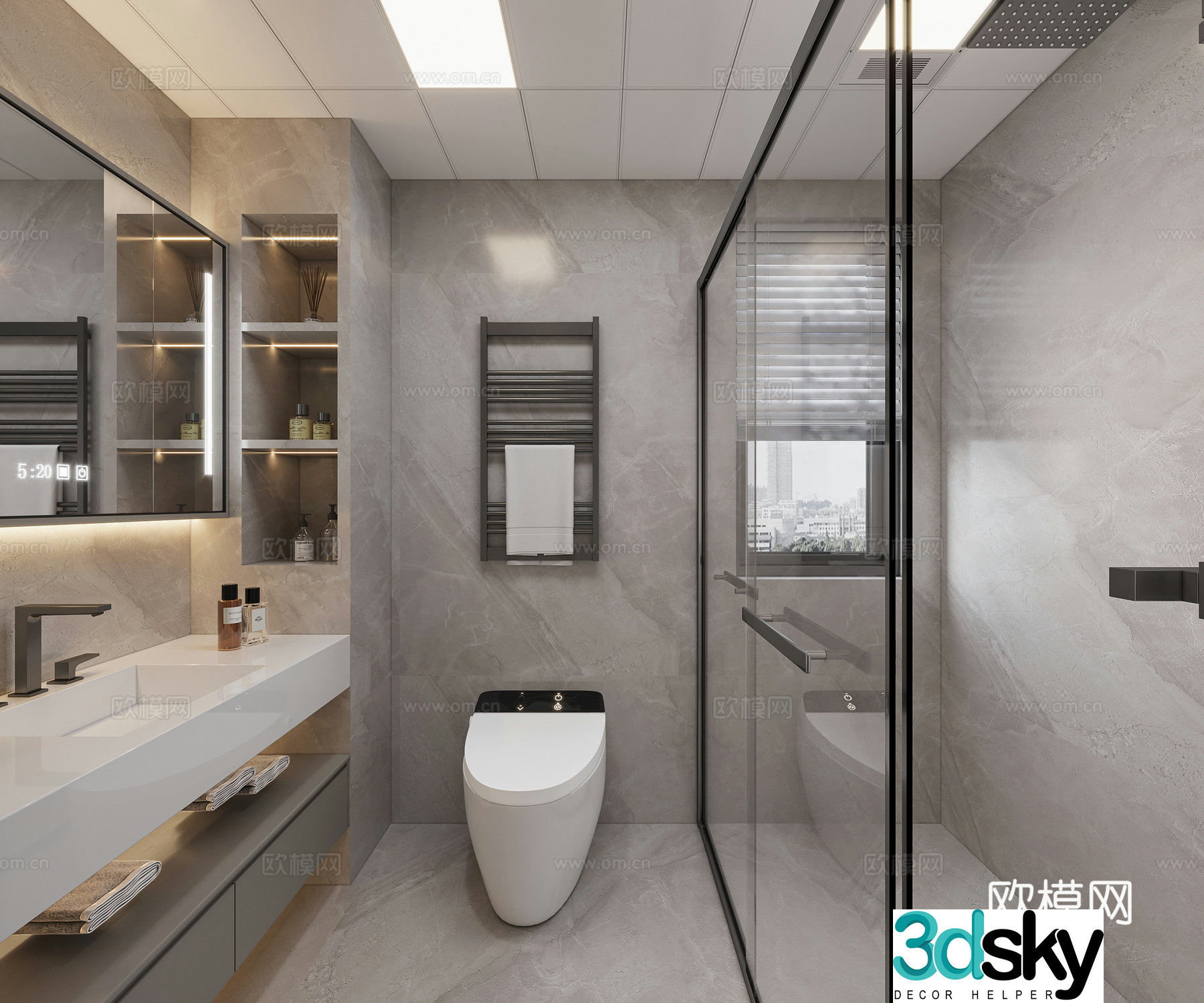 Modern bathroom bathroom 3d model