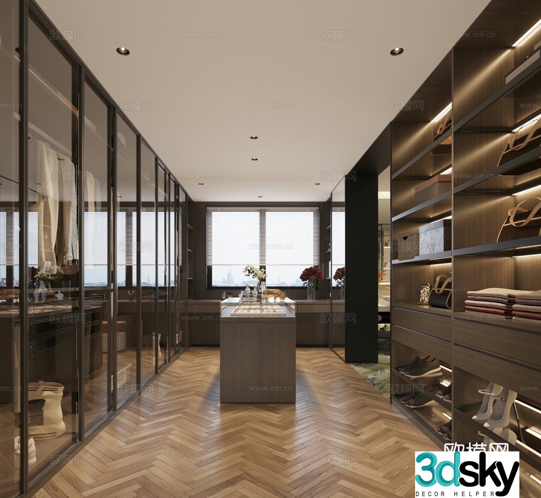 Modern cloakroom 3d model