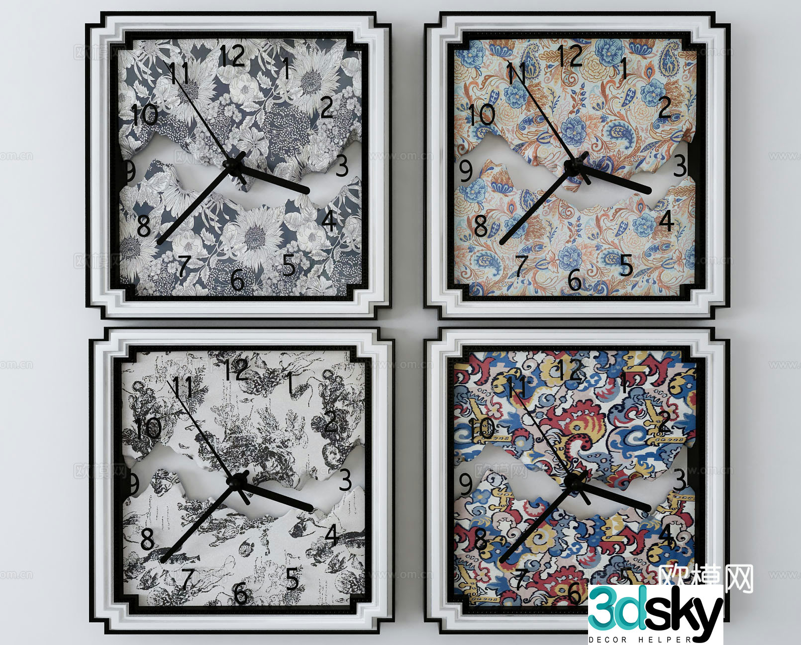 creative art clock wall clock clock 3d model