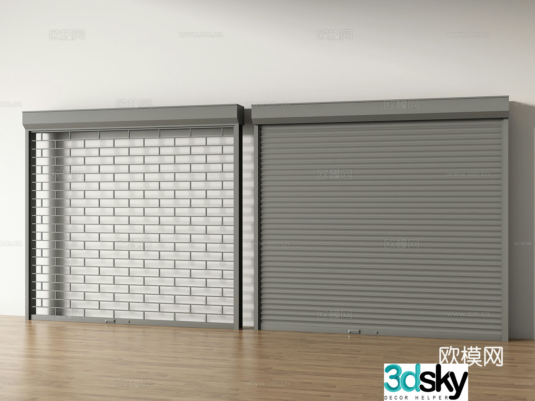 rolling shutter door rolling shutter garage door 3d model